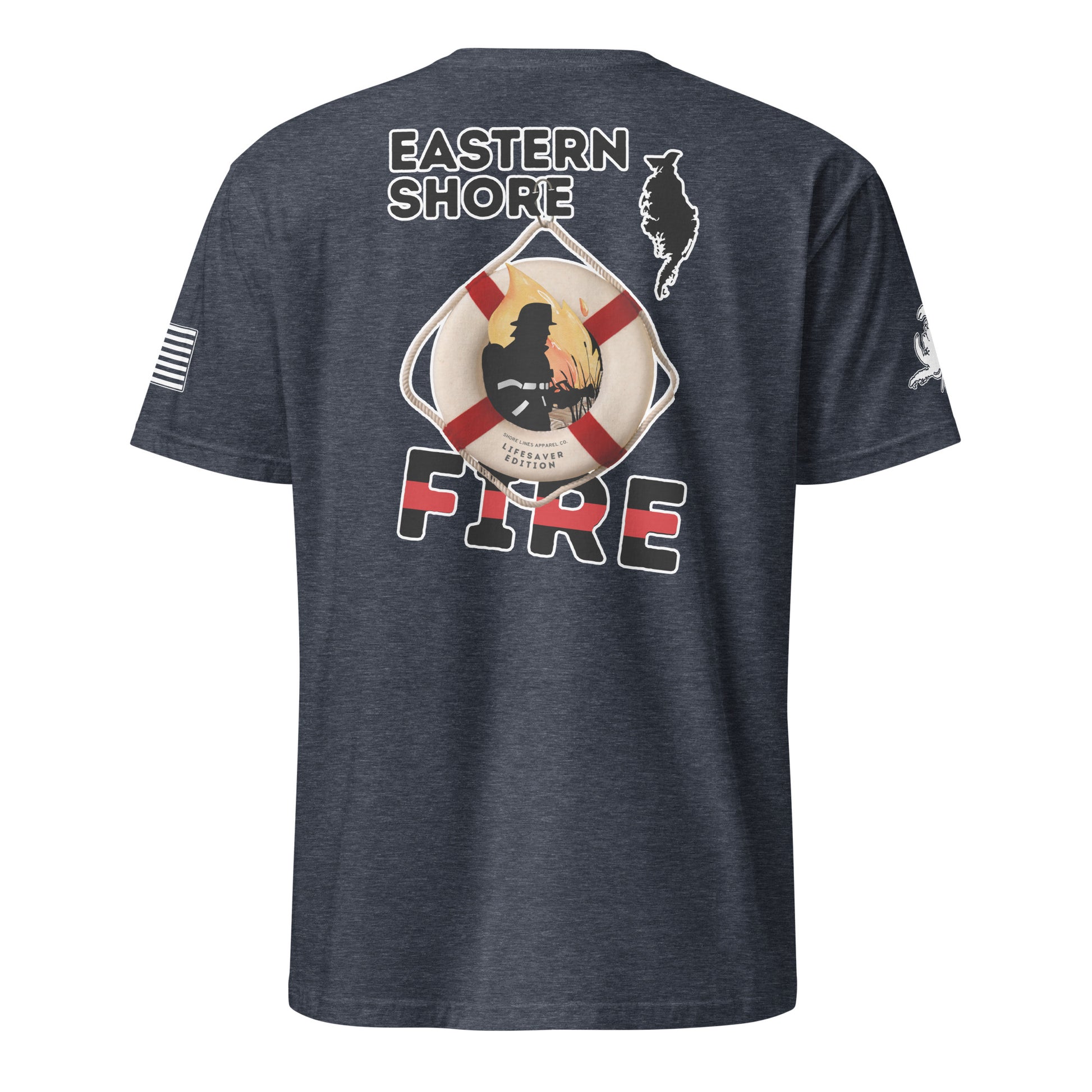 Fire | Lifesaver Edition | Core SS P-heathernavy-Shore Lines Apparel Co.