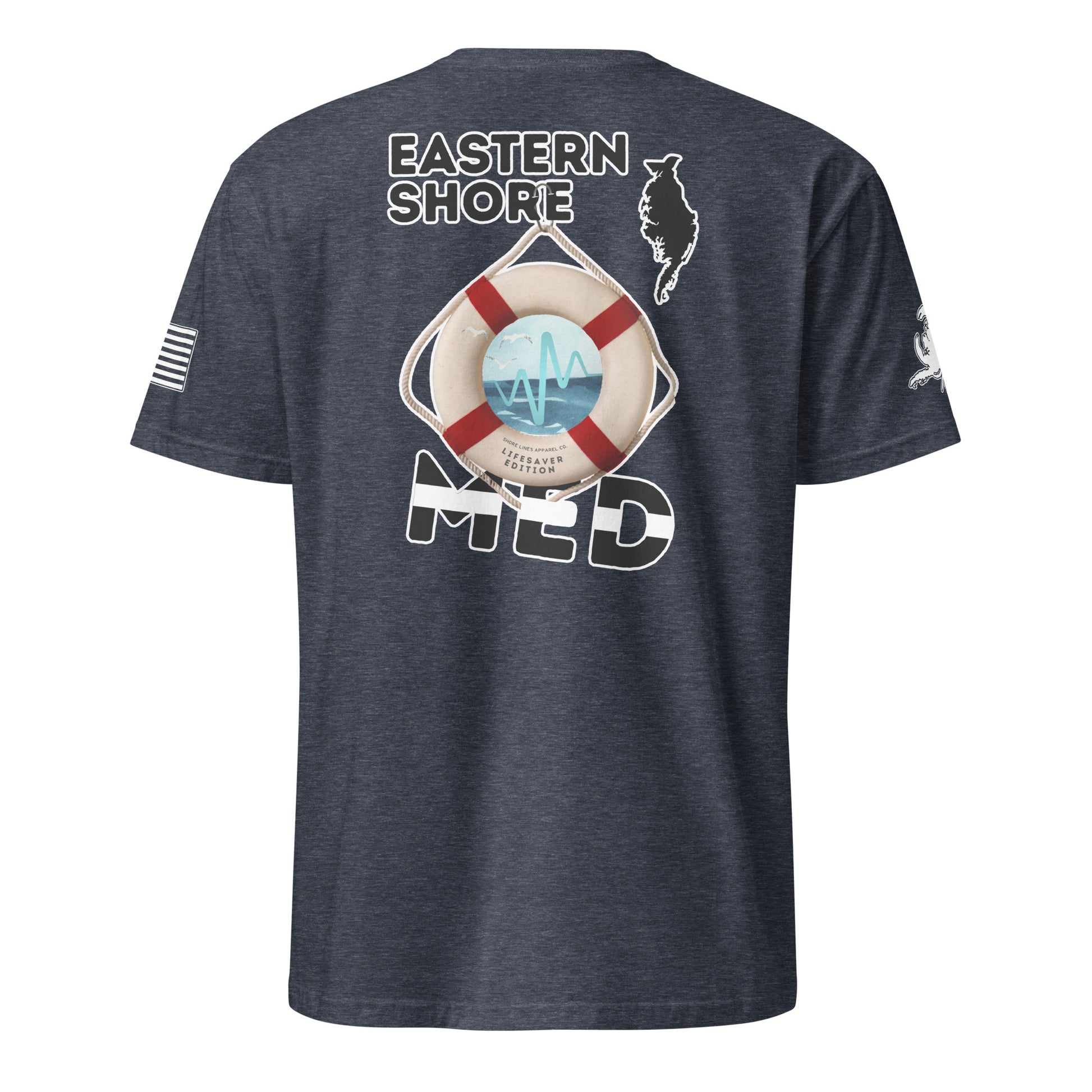 Med | Lifesaver Edition | Core SS P-heathernavy-Shore Lines Apparel Co.