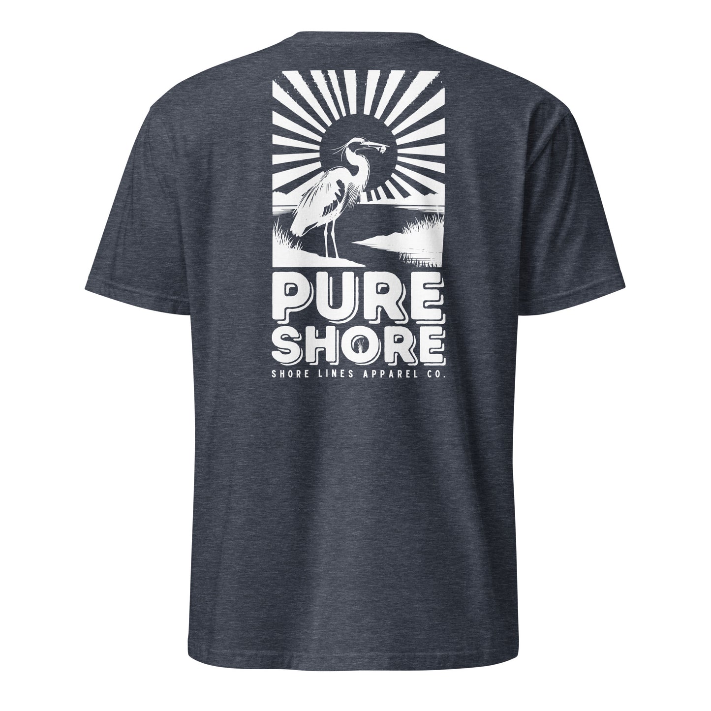 Pure Shore | SS-heathernavy-Shore Lines Apparel Co.