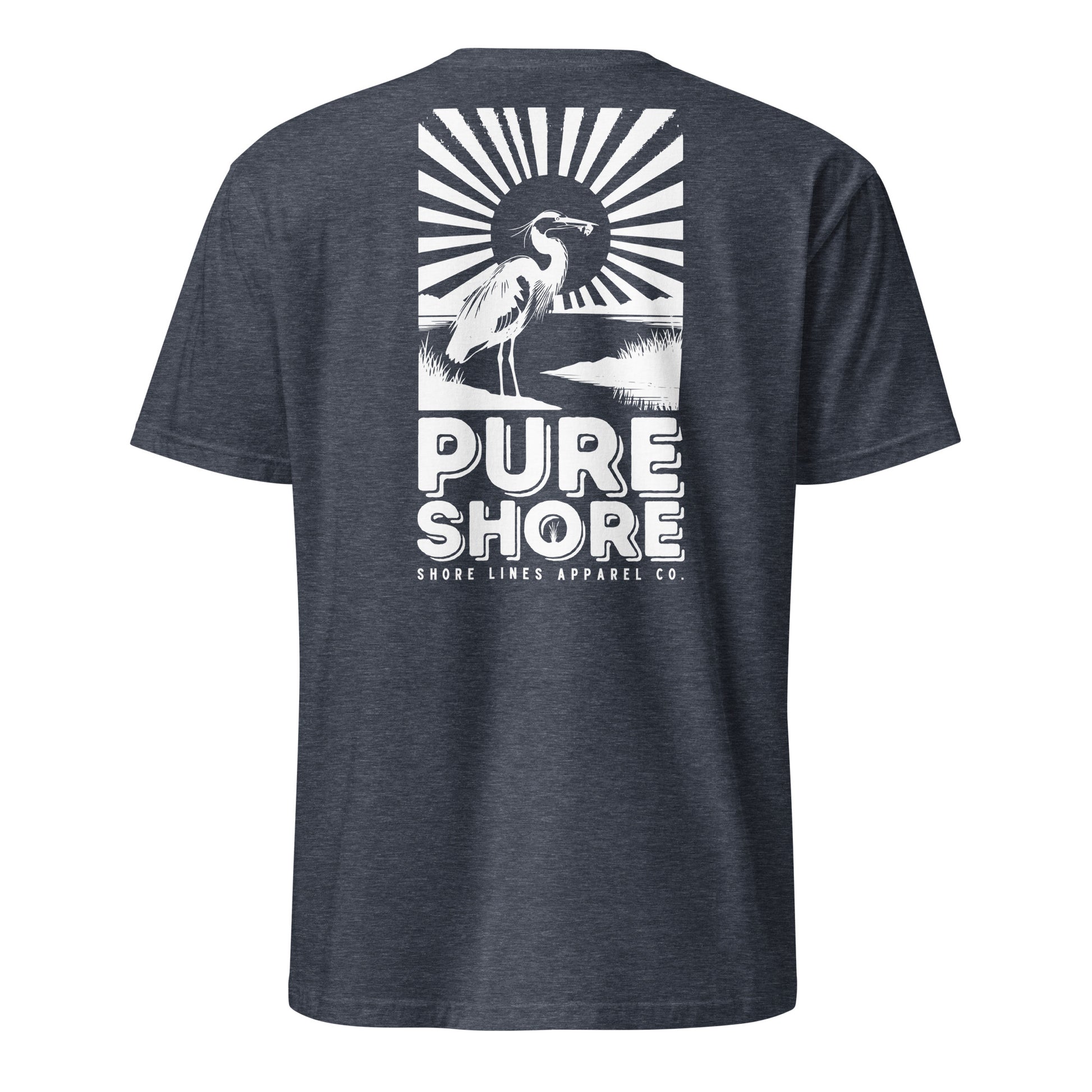 Pure Shore | SS-heathernavy-Shore Lines Apparel Co.