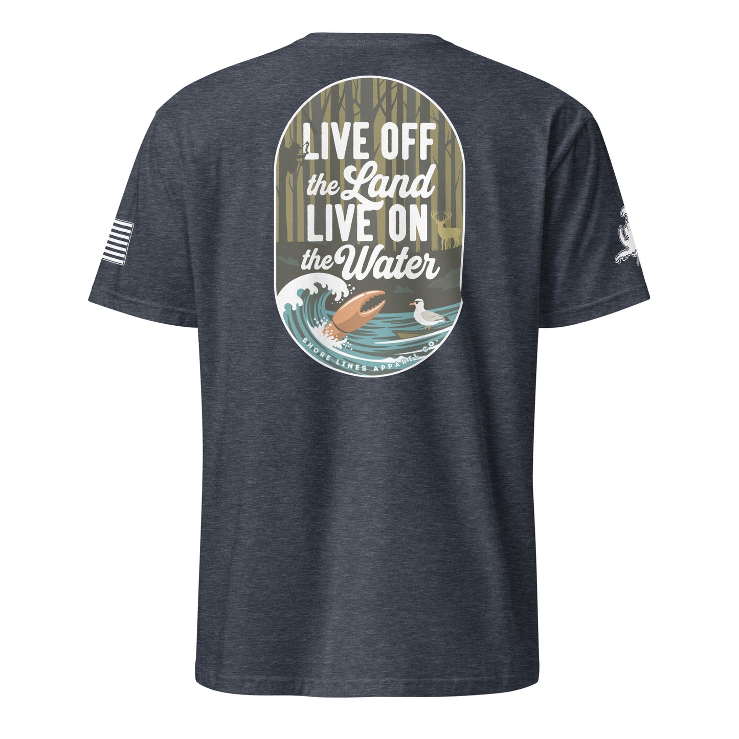 Live Off the Land | Short Sleeve P-navy-Shore Lines Apparel Co.™
