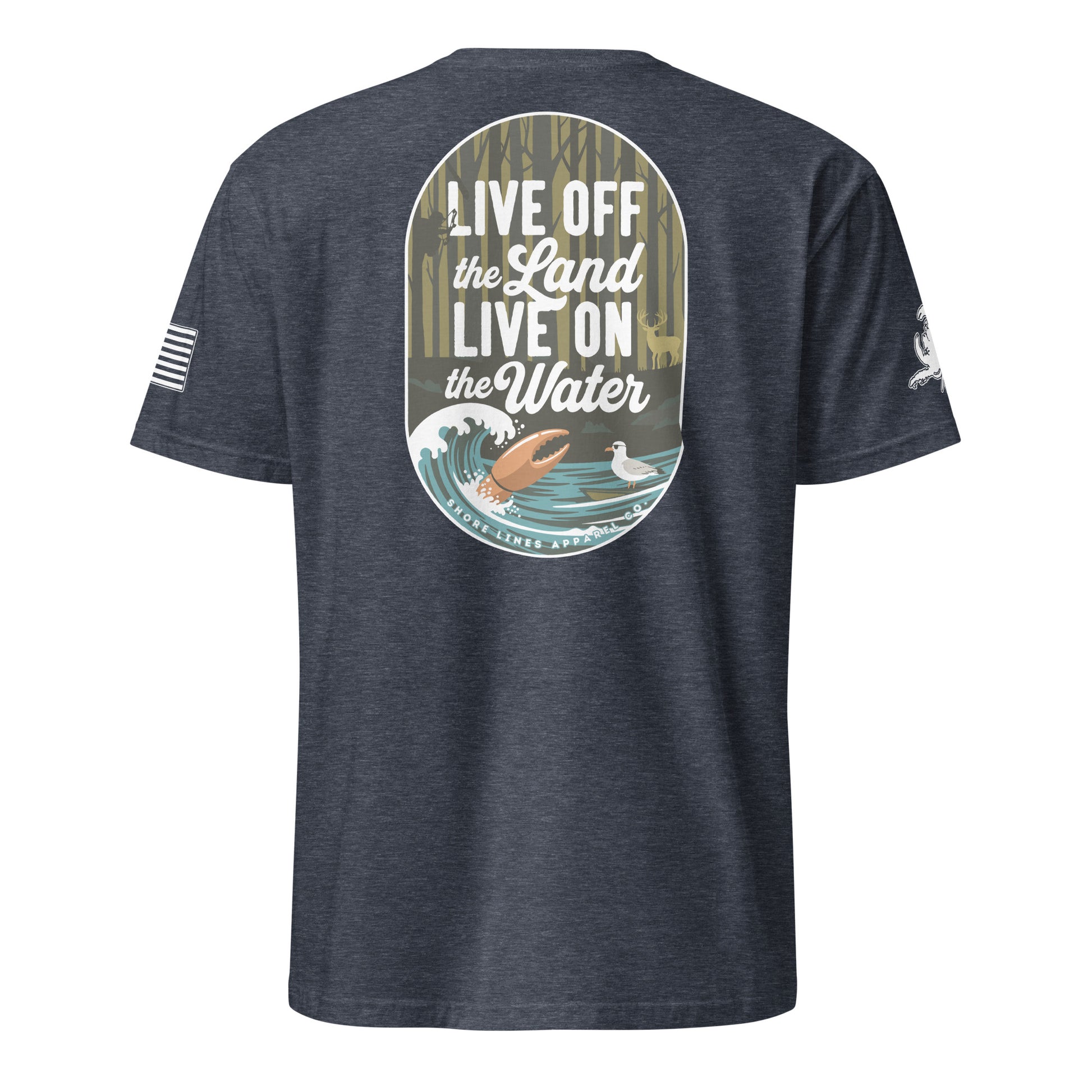 Live Off the Land | Short Sleeve P-navy-Shore Lines Apparel Co.™