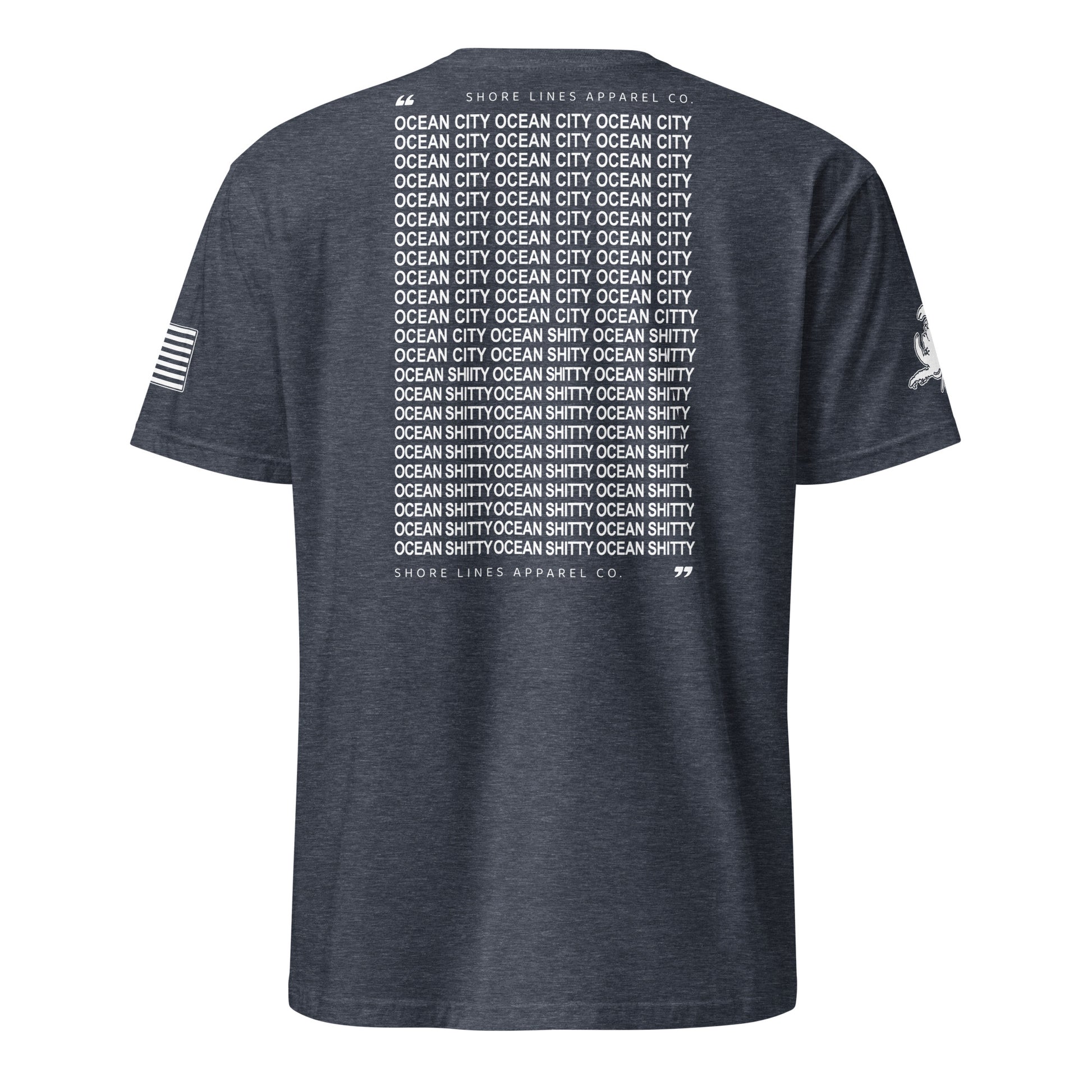Ocean Shitty | Short Sleeve P-navy-Shore Lines Apparel Co.™