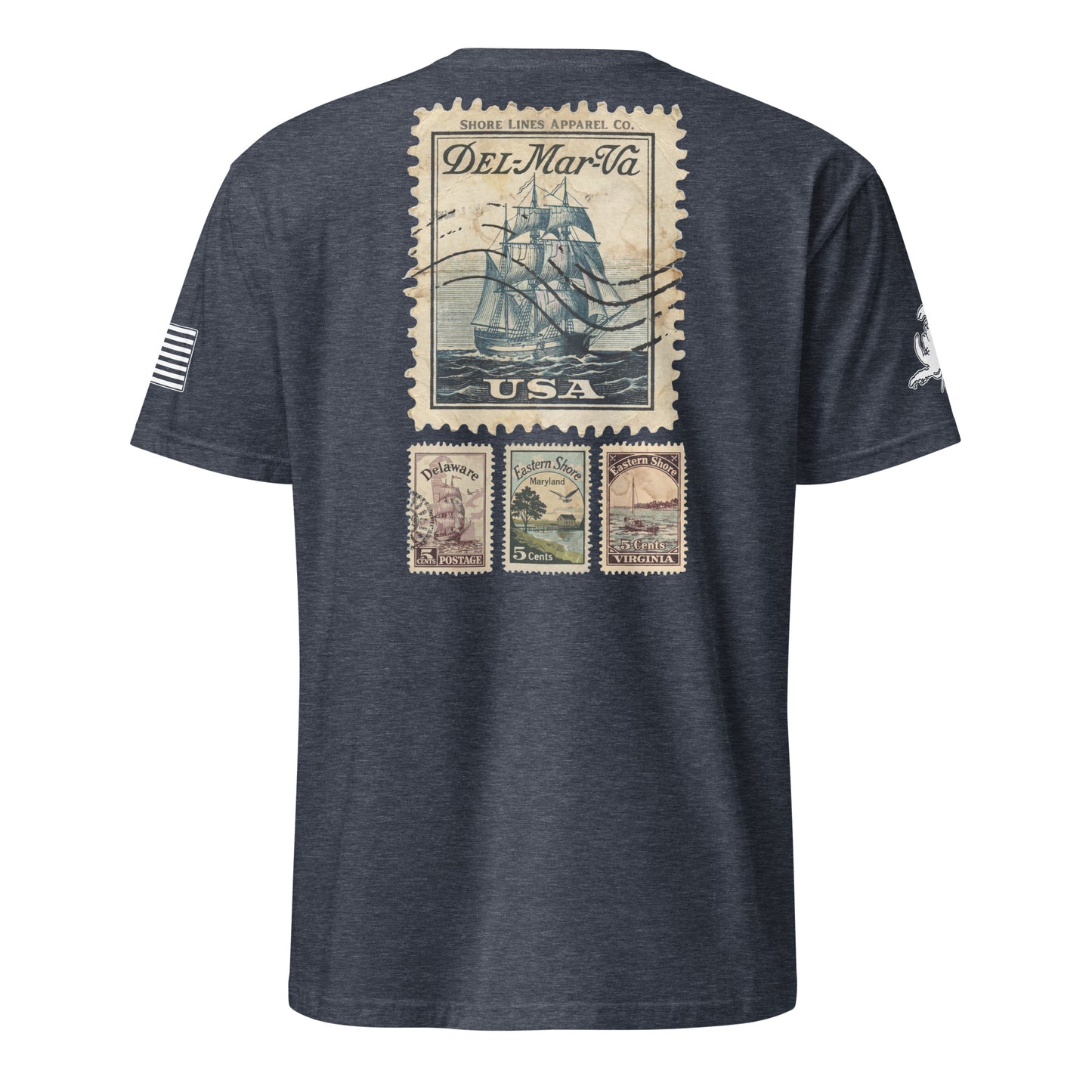 Stamps | Short Sleeve P-navy-Shore Lines Apparel Co.™