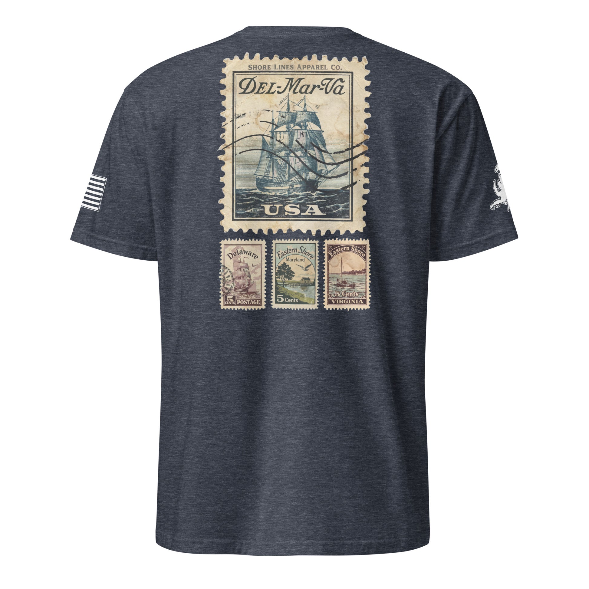 Stamps | Short Sleeve P-navy-Shore Lines Apparel Co.™