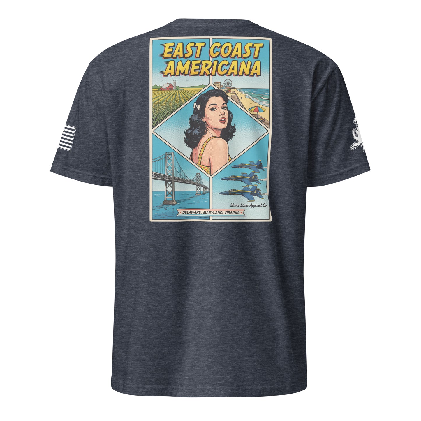 East Coast Americana | Short Sleeve P-navy-Shore Lines Apparel Co.™
