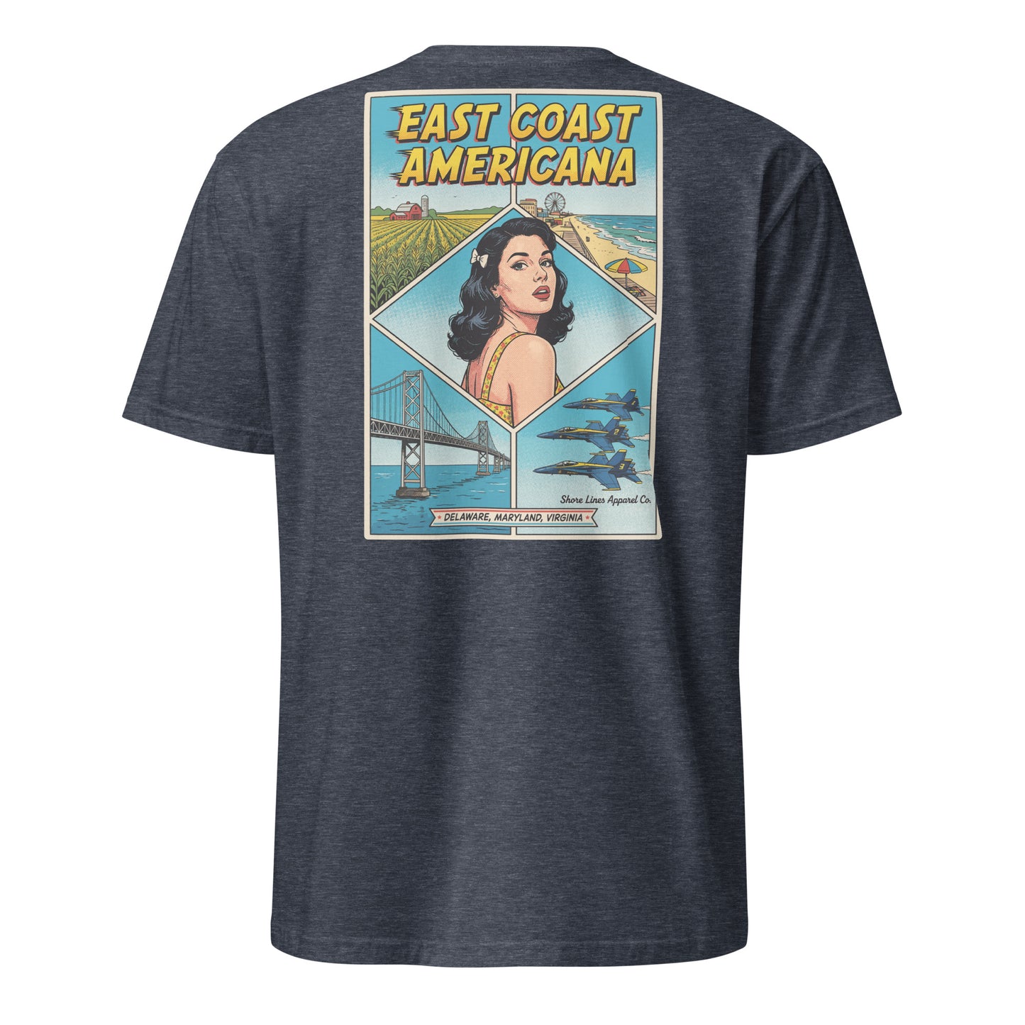 East Coast Americana | Short Sleeve-navy-Shore Lines Apparel Co.™