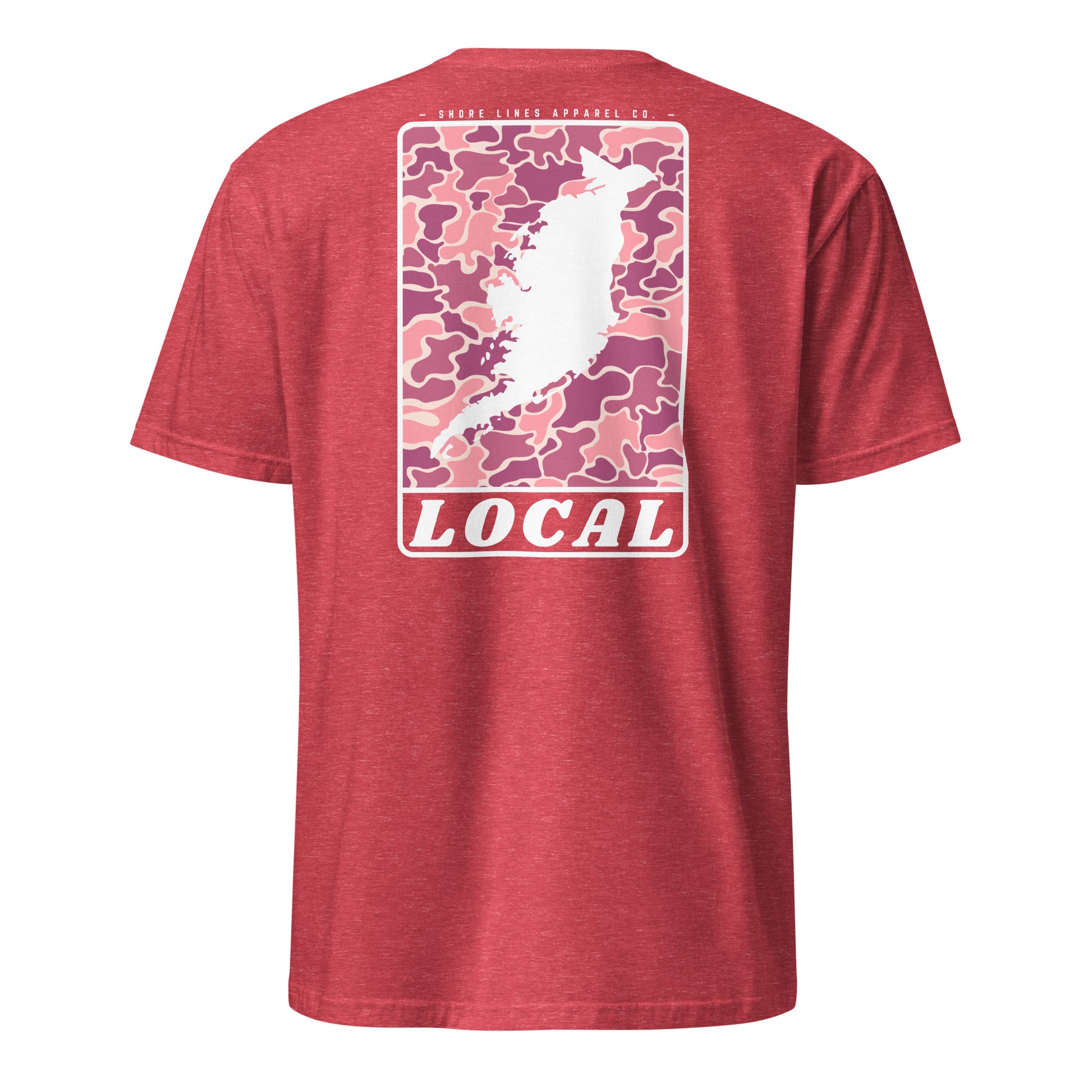 LOCAL (pink) | Core SS-heatherred-Shore Lines Apparel Co.