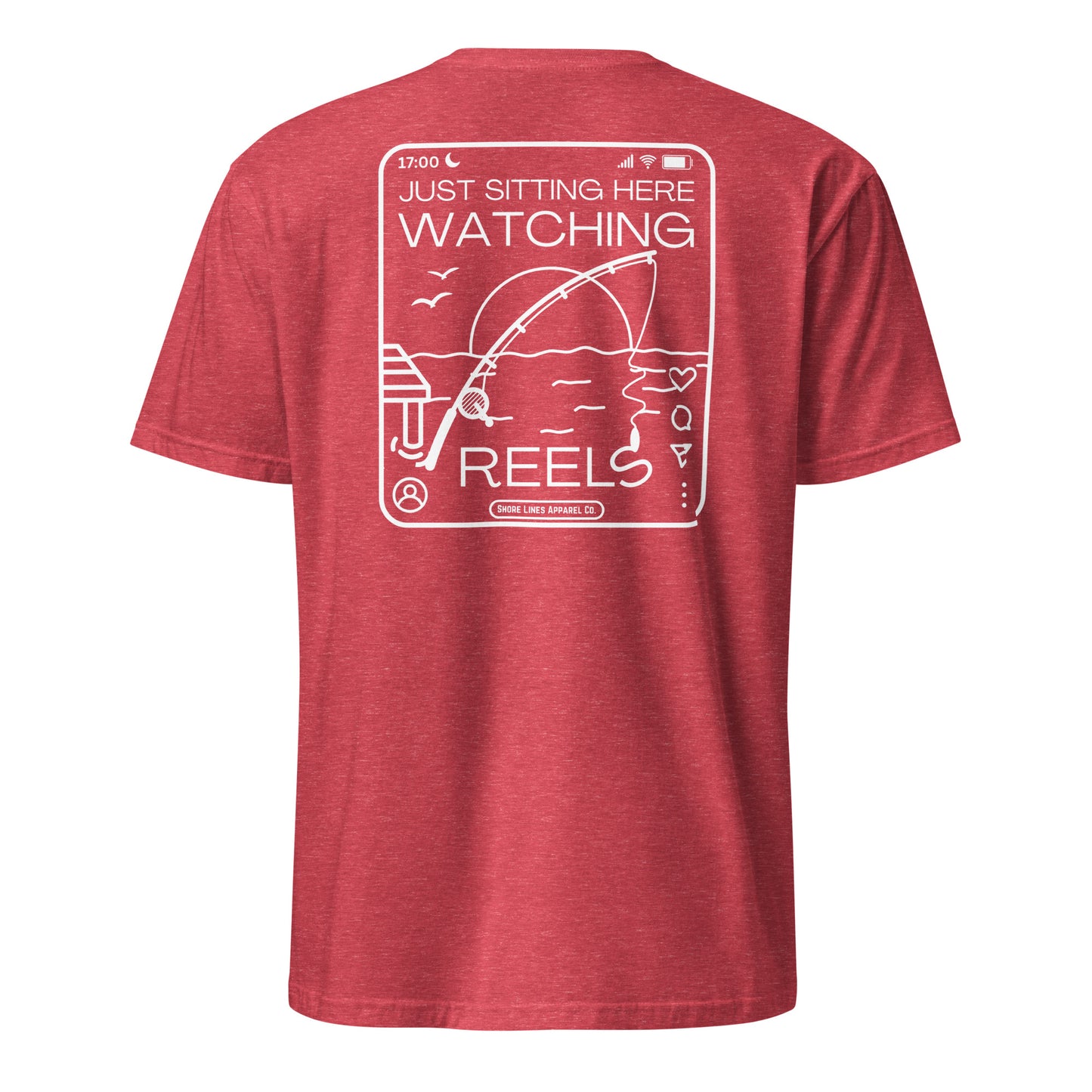 Watching Reels | SS-heatherred-Shore Lines Apparel Co.