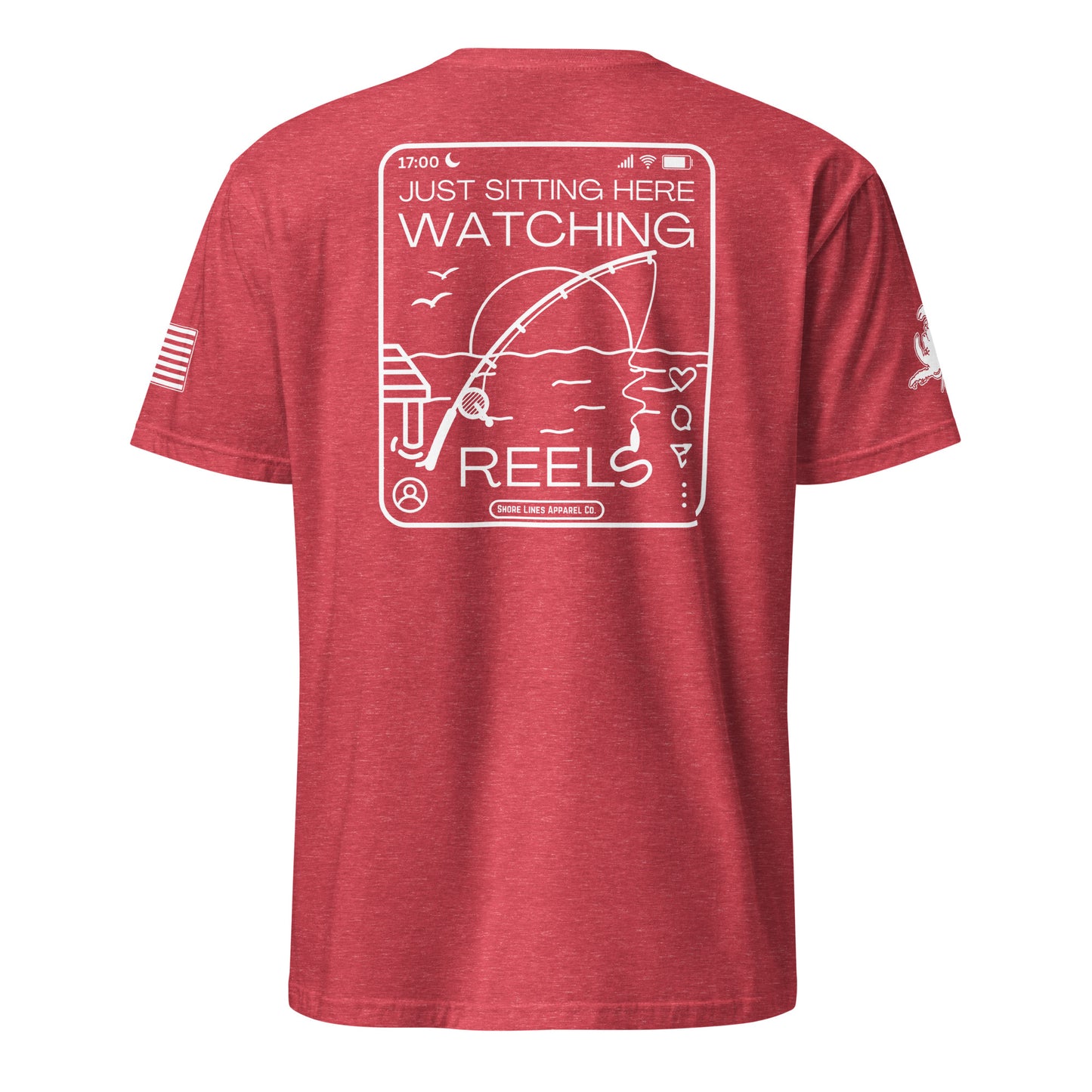 Watching Reels | SS P-heatherred-Shore Lines Apparel Co.