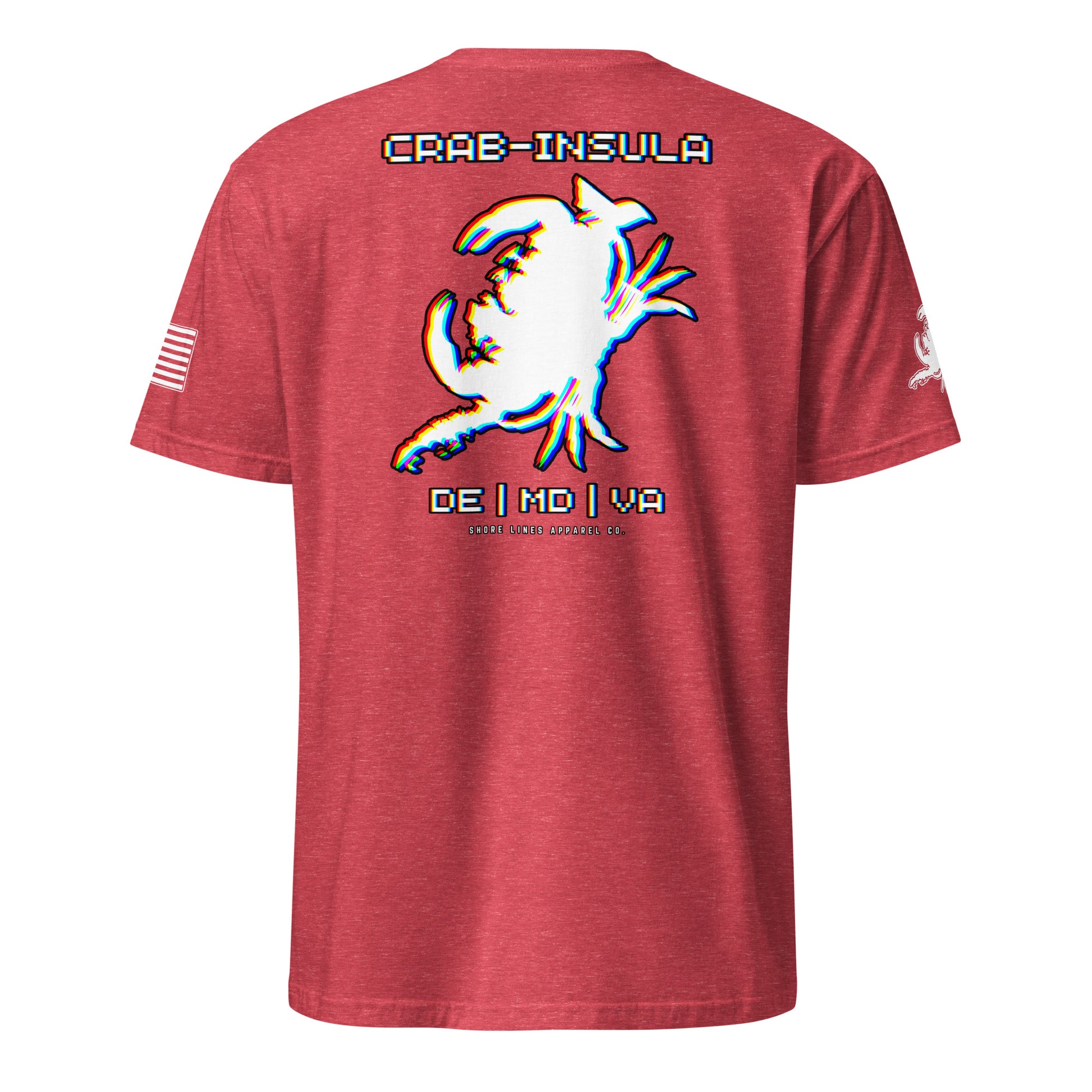 Crabinsula (Retro) | SS P-heatherred-Shore Lines Apparel Co.