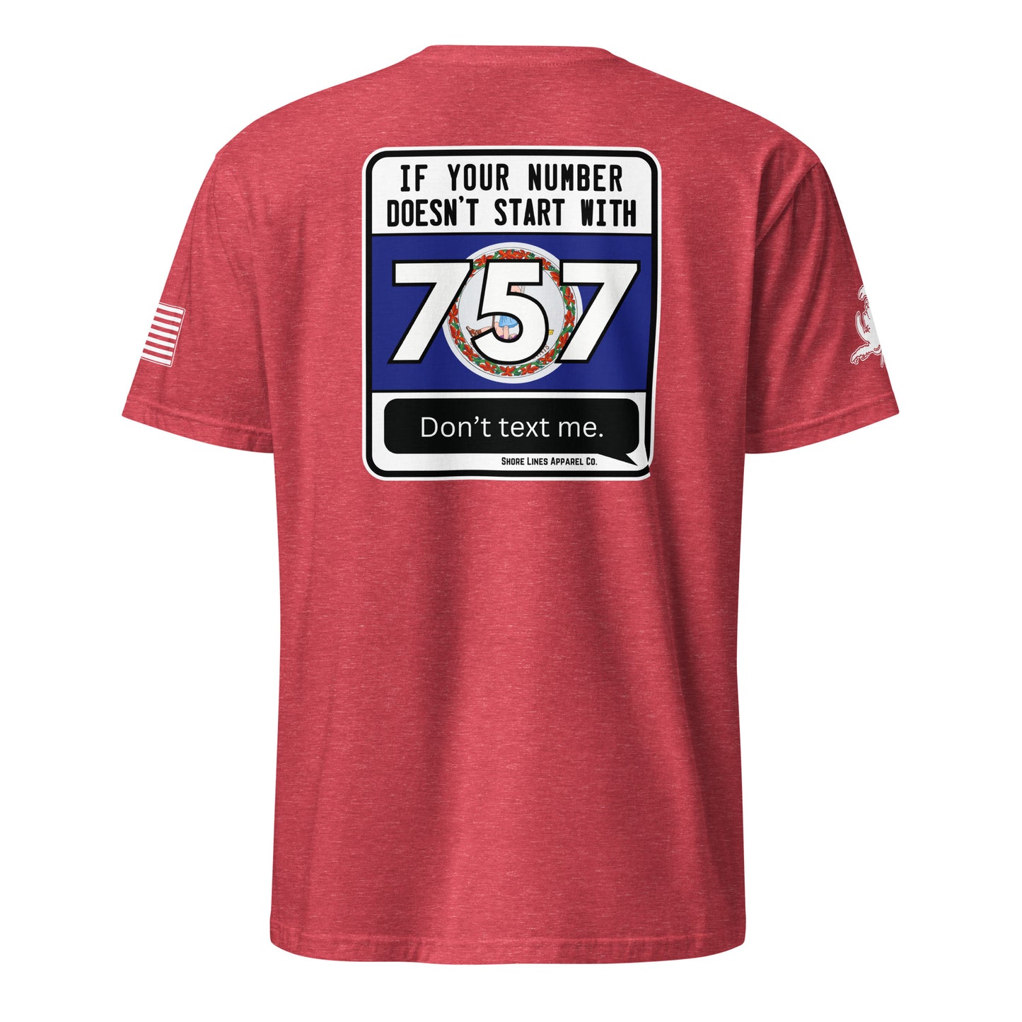 757 Area Code | SS P-heatherred-Shore Lines Apparel Co.