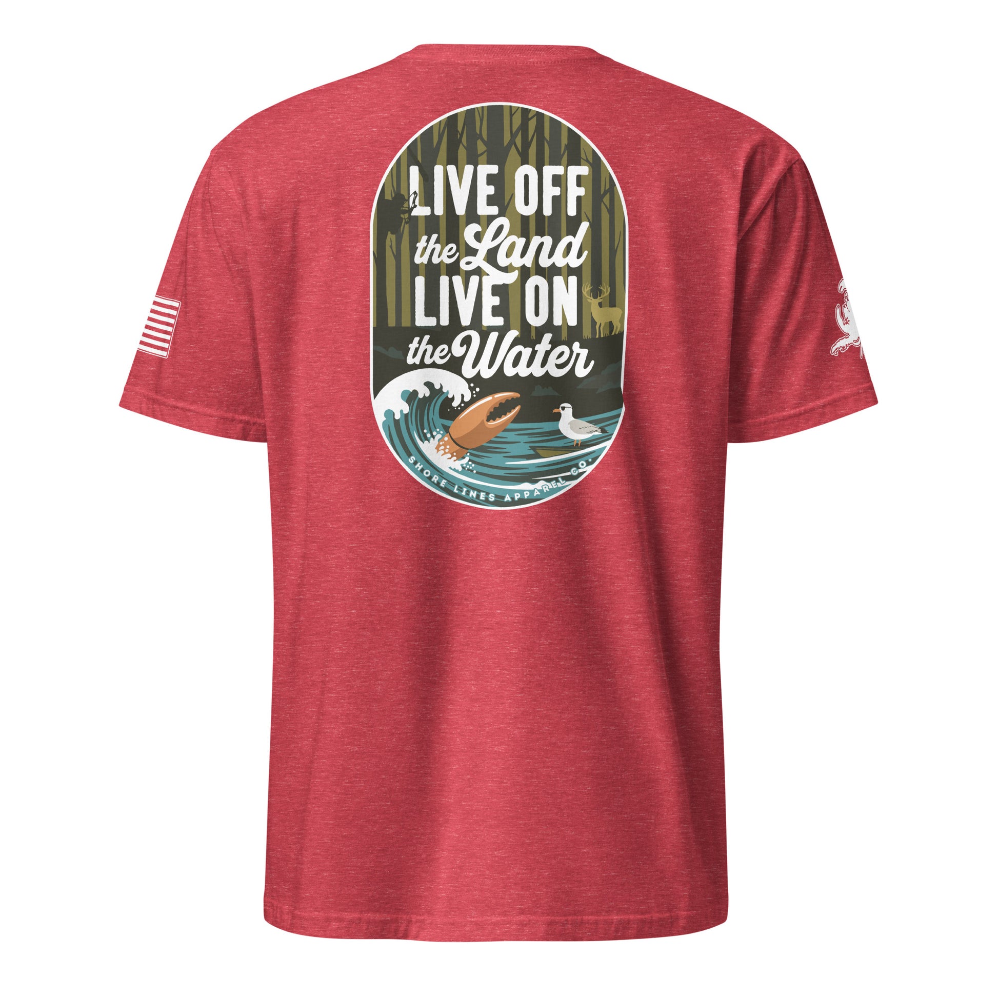 Live Off the Land | Short Sleeve P-red-Shore Lines Apparel Co.™