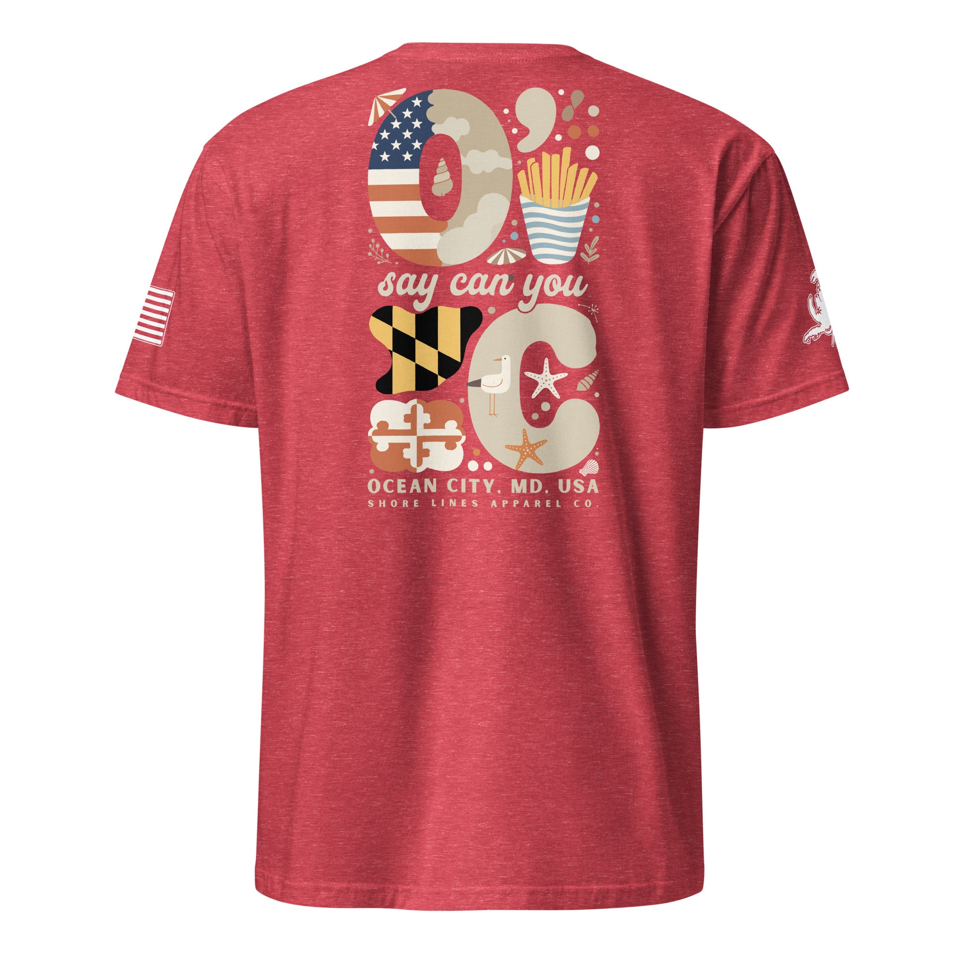 O Say Can You C | Short Sleeve P-red-Shore Lines Apparel Co.™