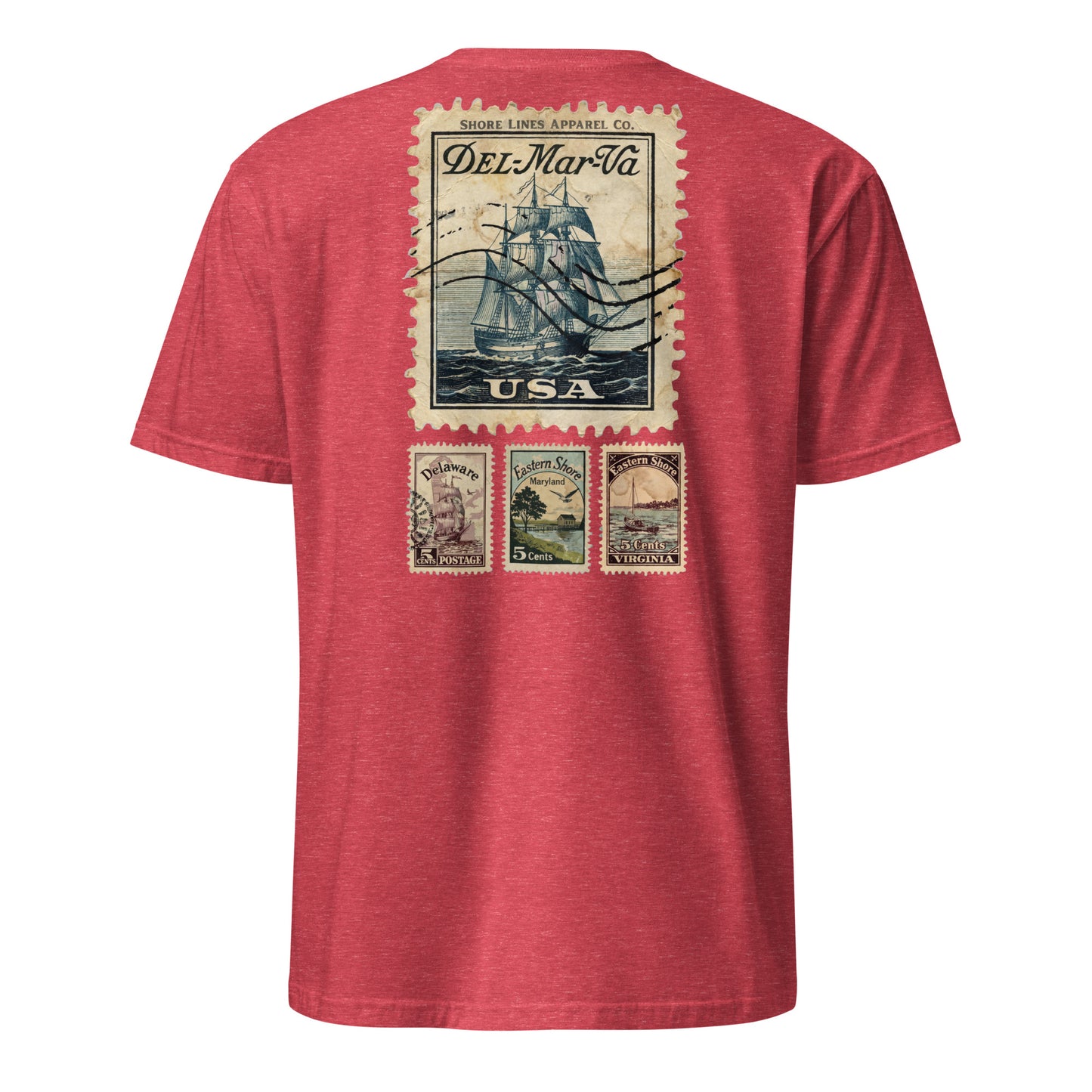 Stamps | Short Sleeve-red-Shore Lines Apparel Co.™
