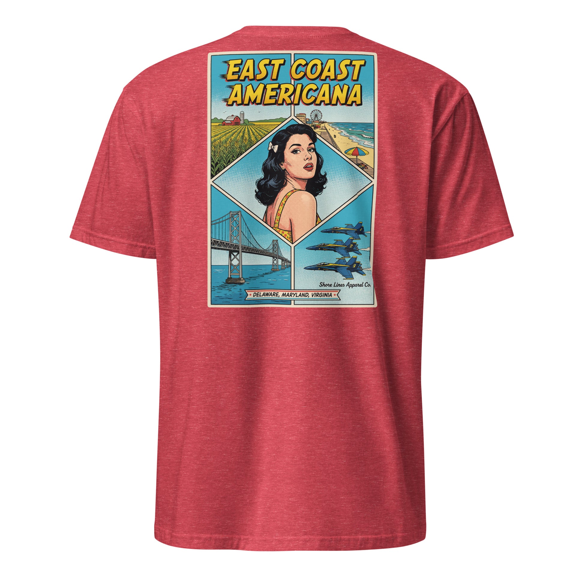 East Coast Americana | Short Sleeve-red-Shore Lines Apparel Co.™