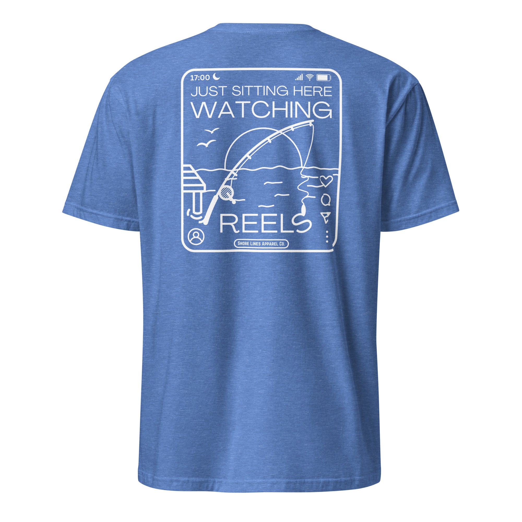 Watching Reels | Short Sleeve-heatherroyal-Shore Lines Apparel Co.