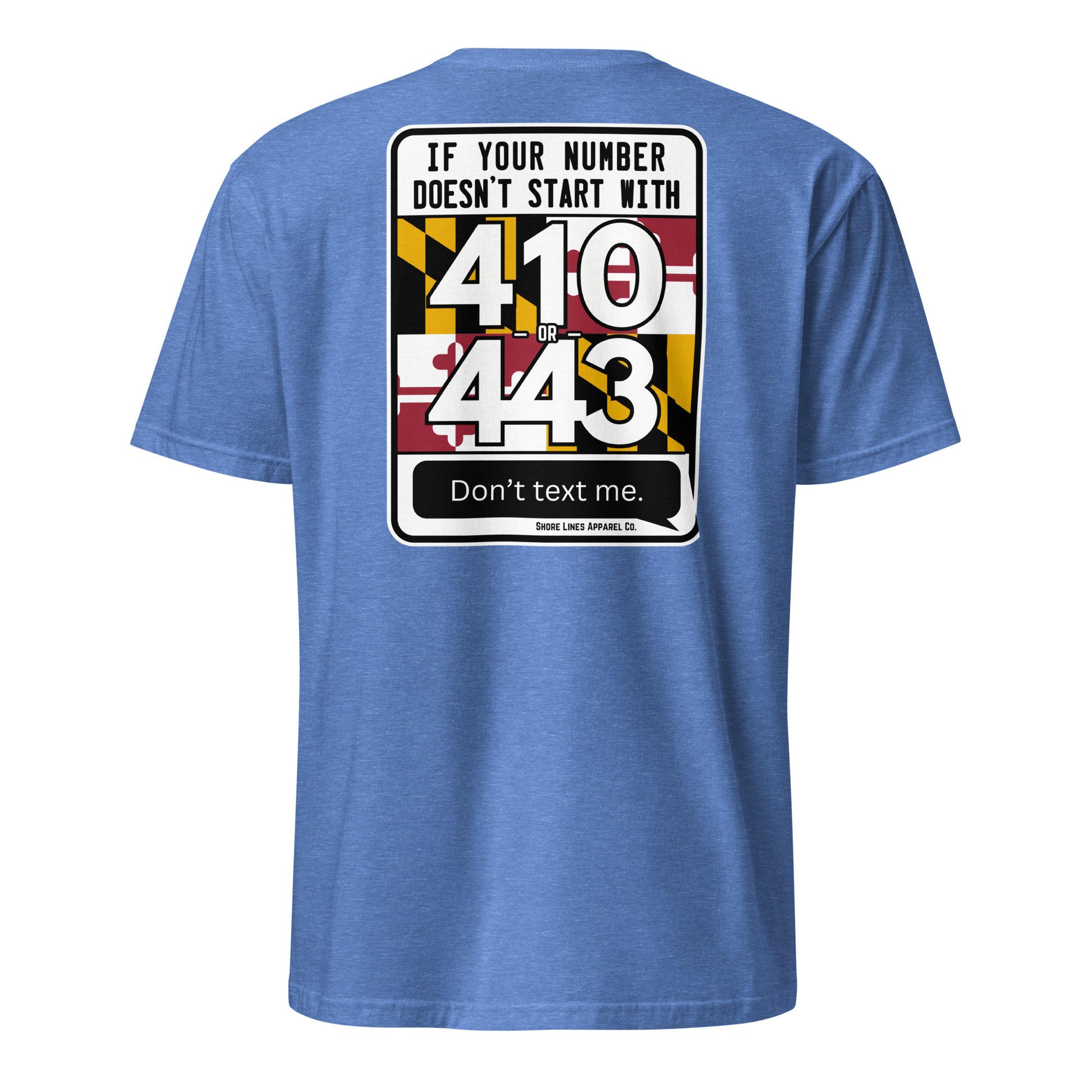 410/443 Area Code | SS-heatherroyal-Shore Lines Apparel Co.