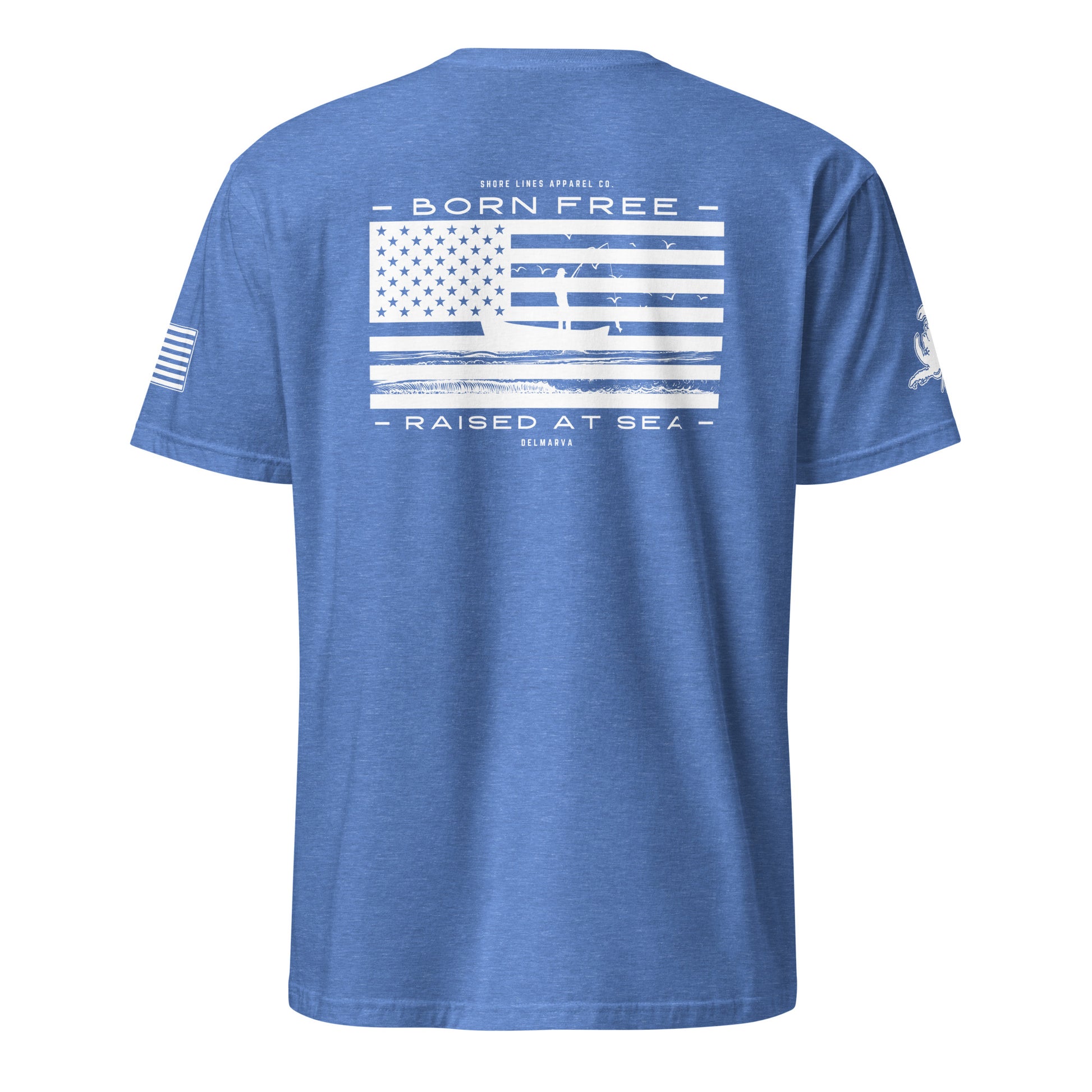 Born Free Raised at Sea | SS P-heatherroyal-Shore Lines Apparel Co.