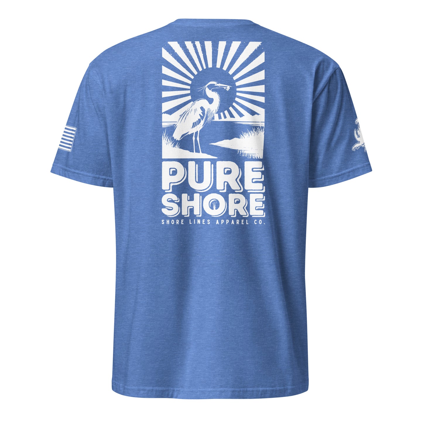Pure Shore | Short Sleeve P-heatherroyal-Shore Lines Apparel Co.