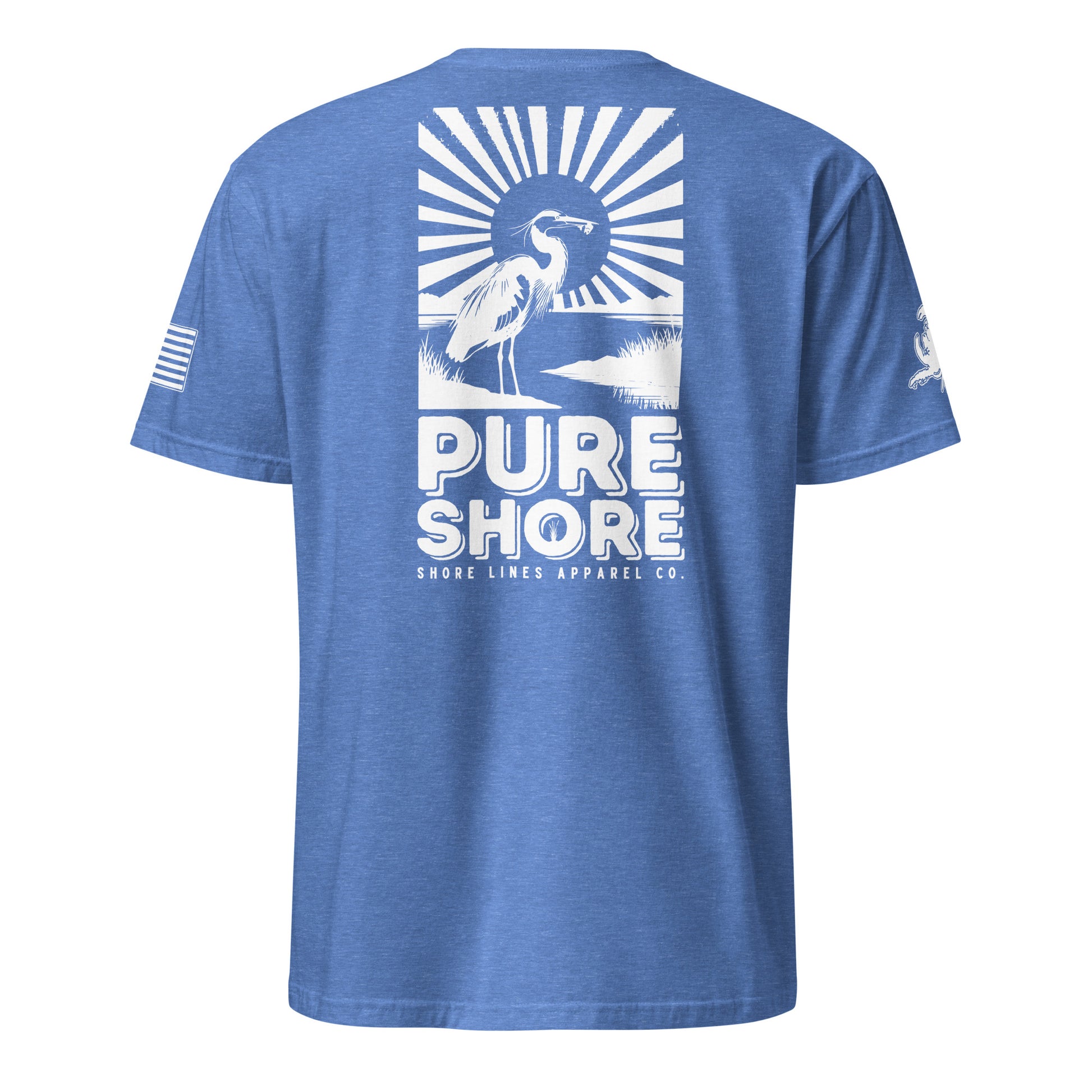 Pure Shore | Short Sleeve P-heatherroyal-Shore Lines Apparel Co.