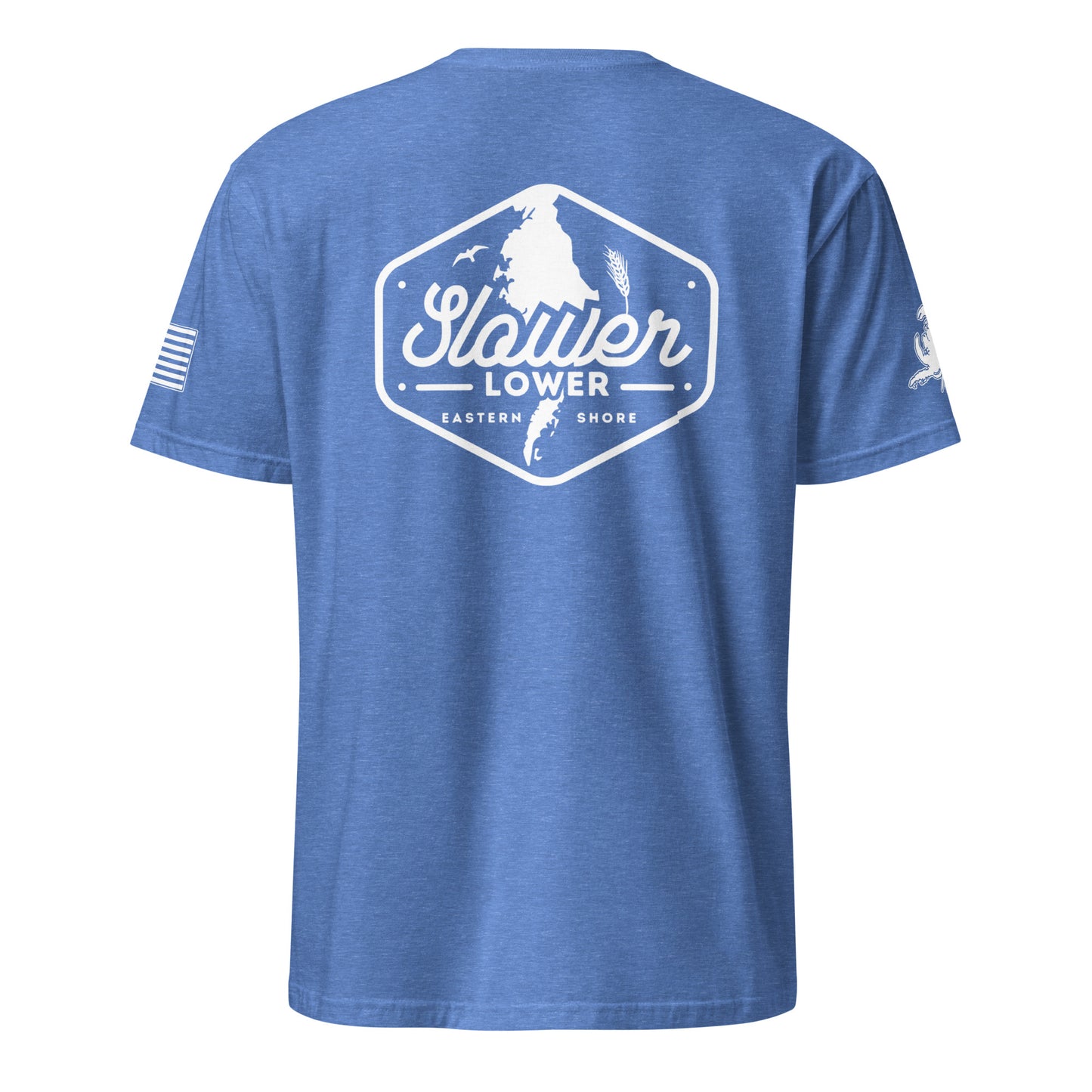 Slower Lower | Short Sleeve P-heatherroyal-Shore Lines Apparel Co.™