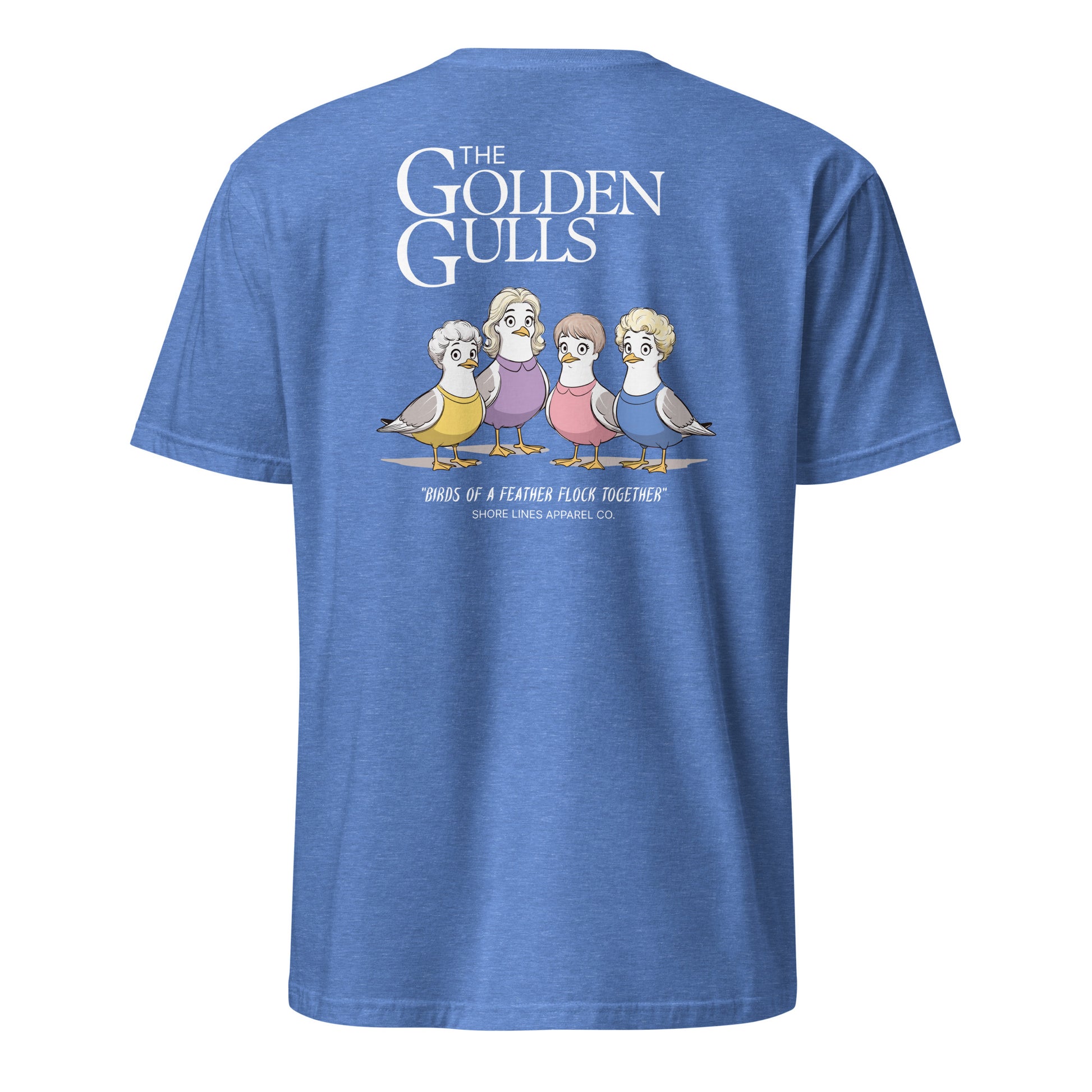 The Golden Gulls | Short Sleeve-heatherroyal-Shore Lines Apparel Co.™