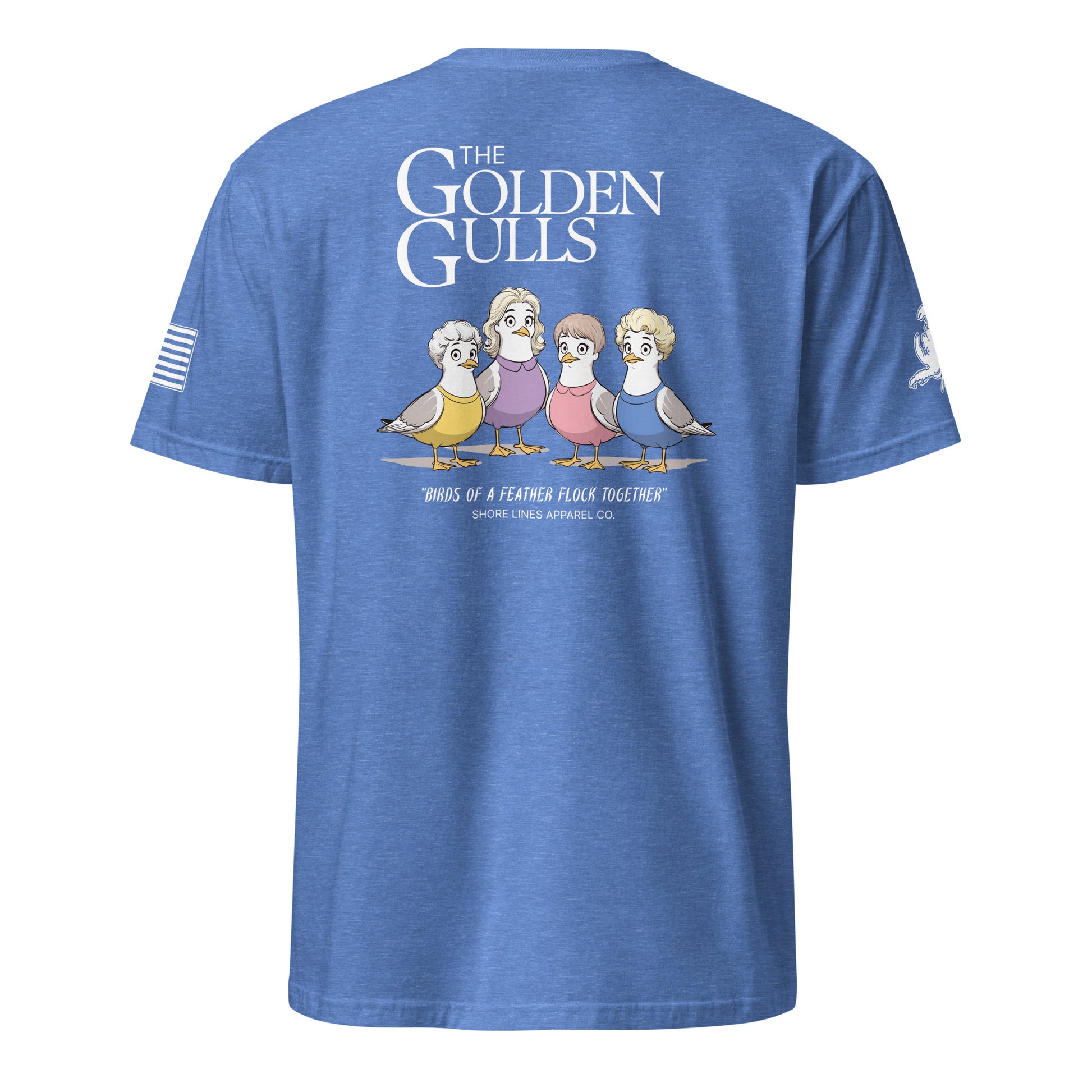 The Golden Gulls | Short Sleeve P-heatherroyal-Shore Lines Apparel Co.™
