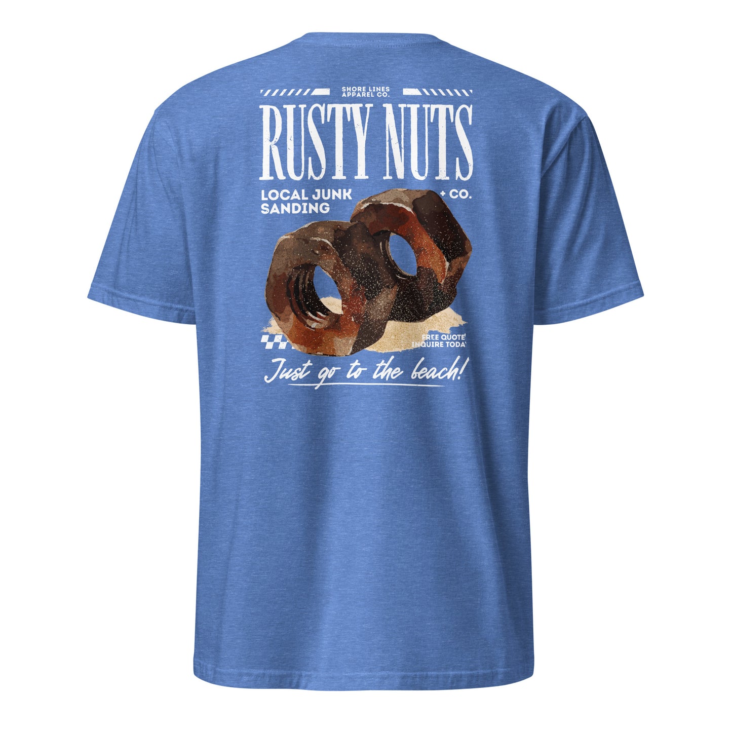 Rusty Nuts | Short Sleeve-heatherroyal-Shore Lines Apparel Co.™