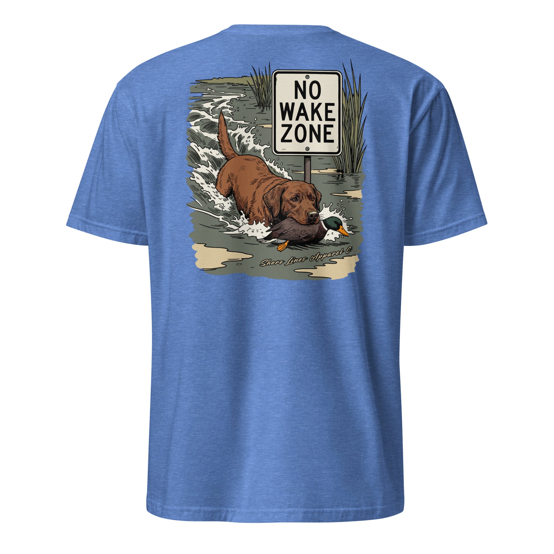 No Wake Zone | Short Sleeve-heatherroyal-Shore Lines Apparel Co.™