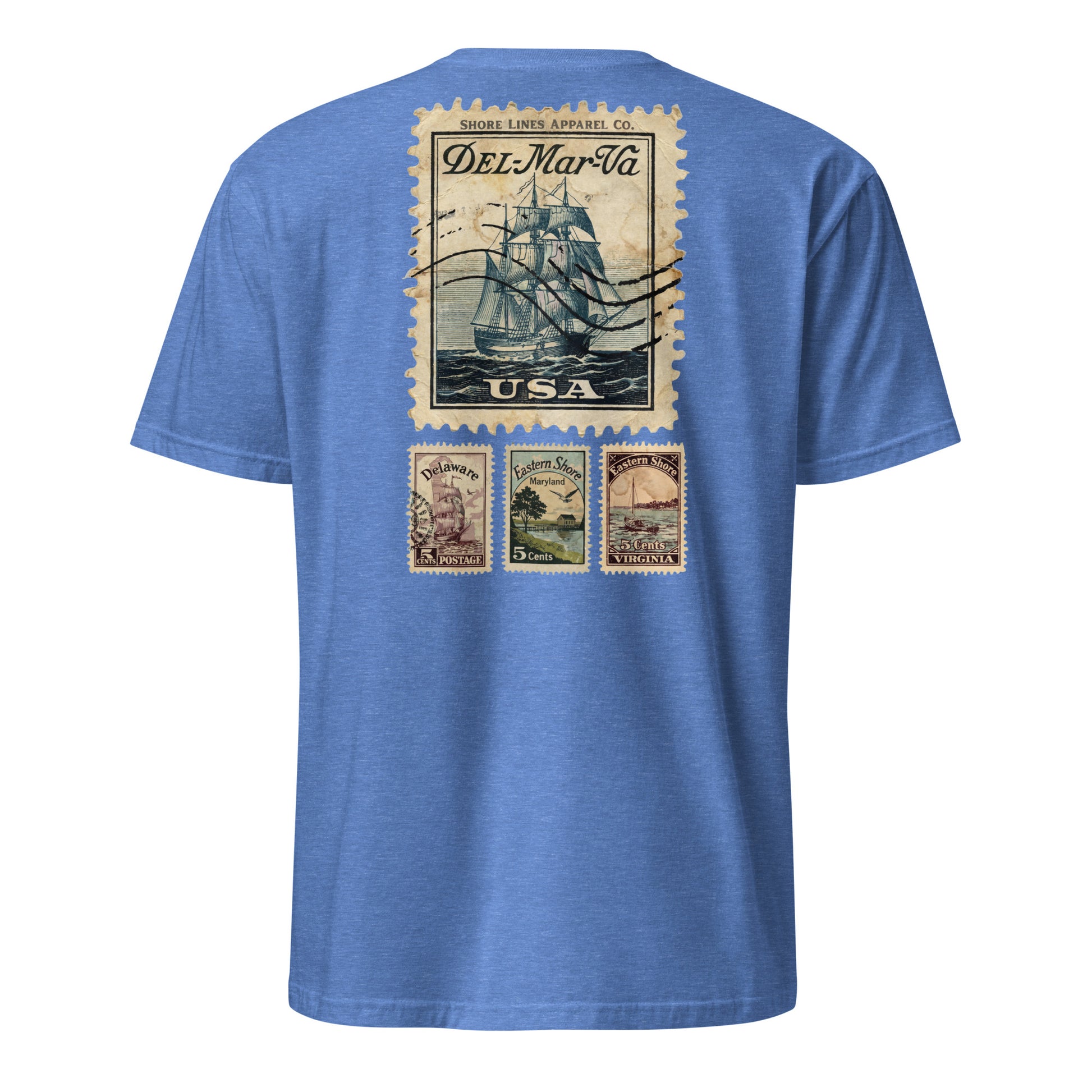 Stamps | Short Sleeve-heatherroyal-Shore Lines Apparel Co.™