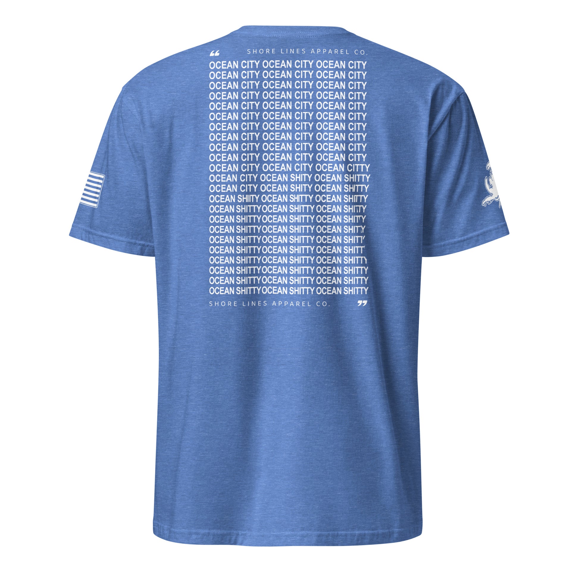 Ocean Shitty | Short Sleeve P-heatherroyal-Shore Lines Apparel Co.™