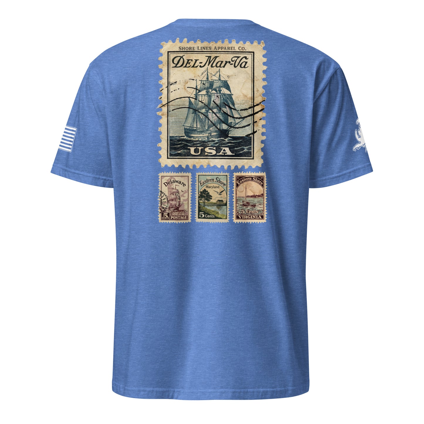 Stamps | Short Sleeve P-heatherroyal-Shore Lines Apparel Co.™