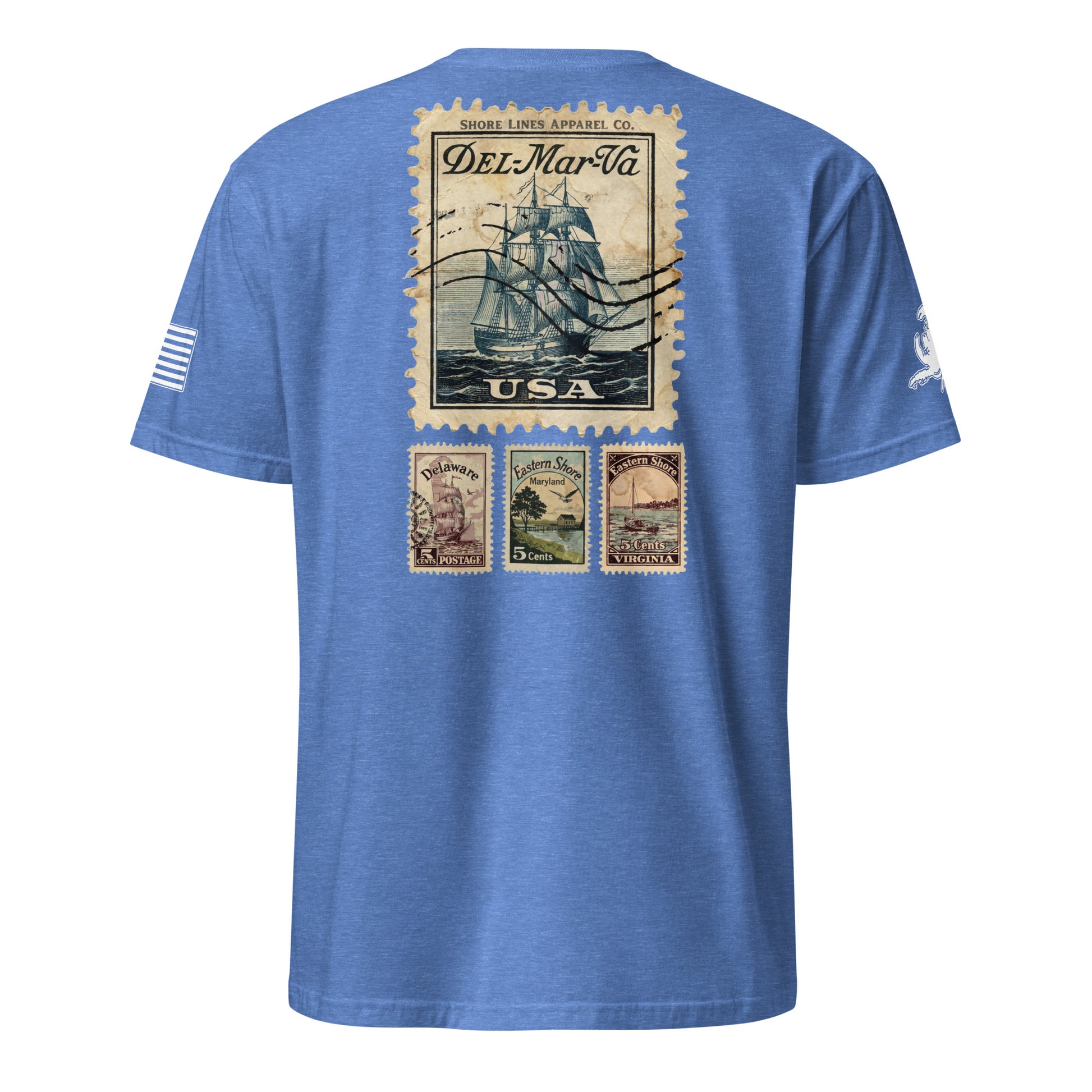 Stamps | Short Sleeve P-heatherroyal-Shore Lines Apparel Co.™