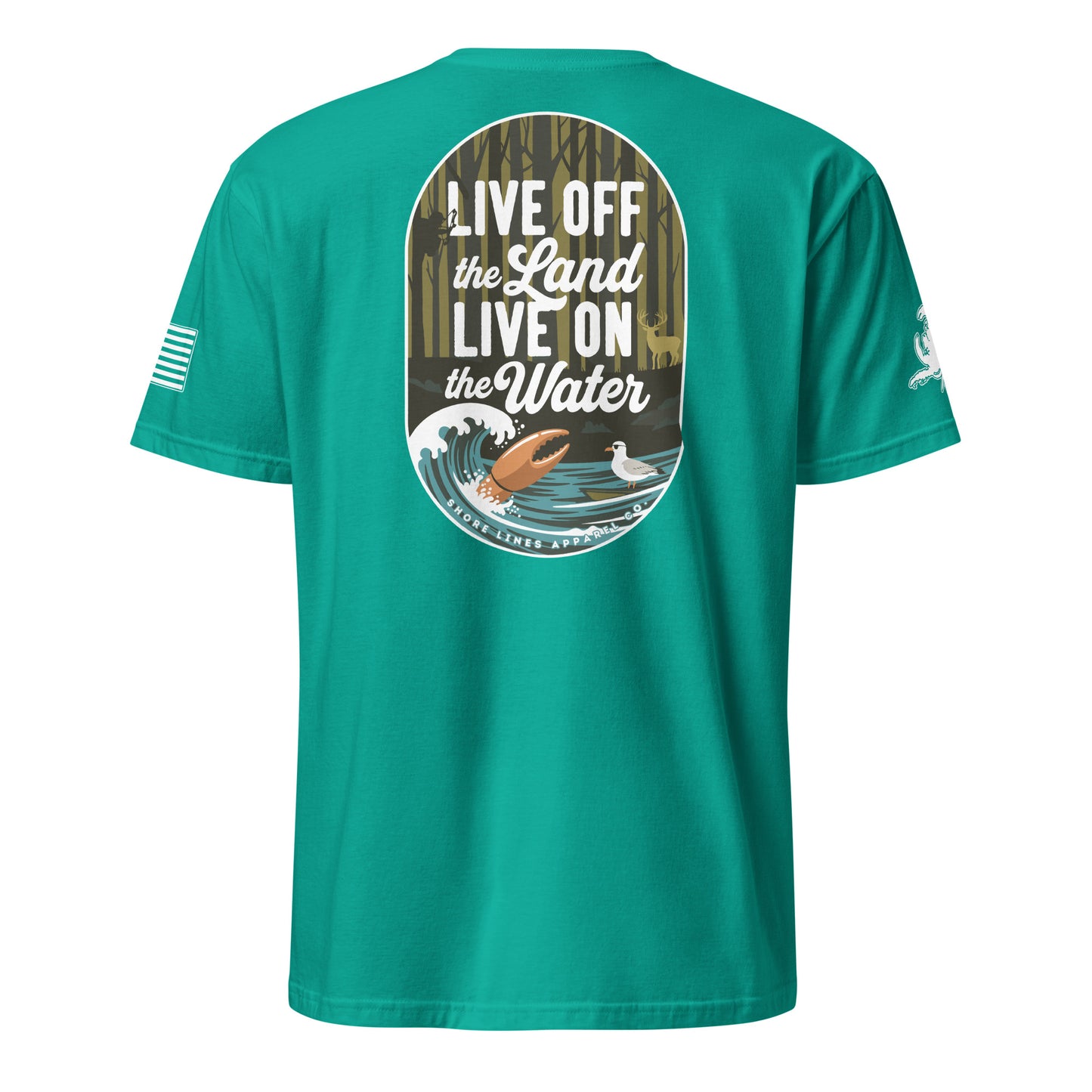 Live Off the Land | Short Sleeve P-jade-Shore Lines Apparel Co.™