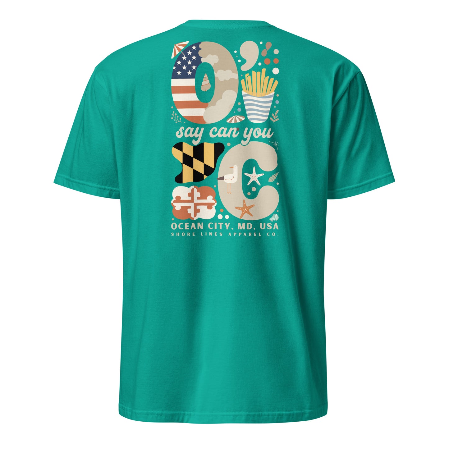 O Say Can You C | Short Sleeve-jade-Shore Lines Apparel Co.™