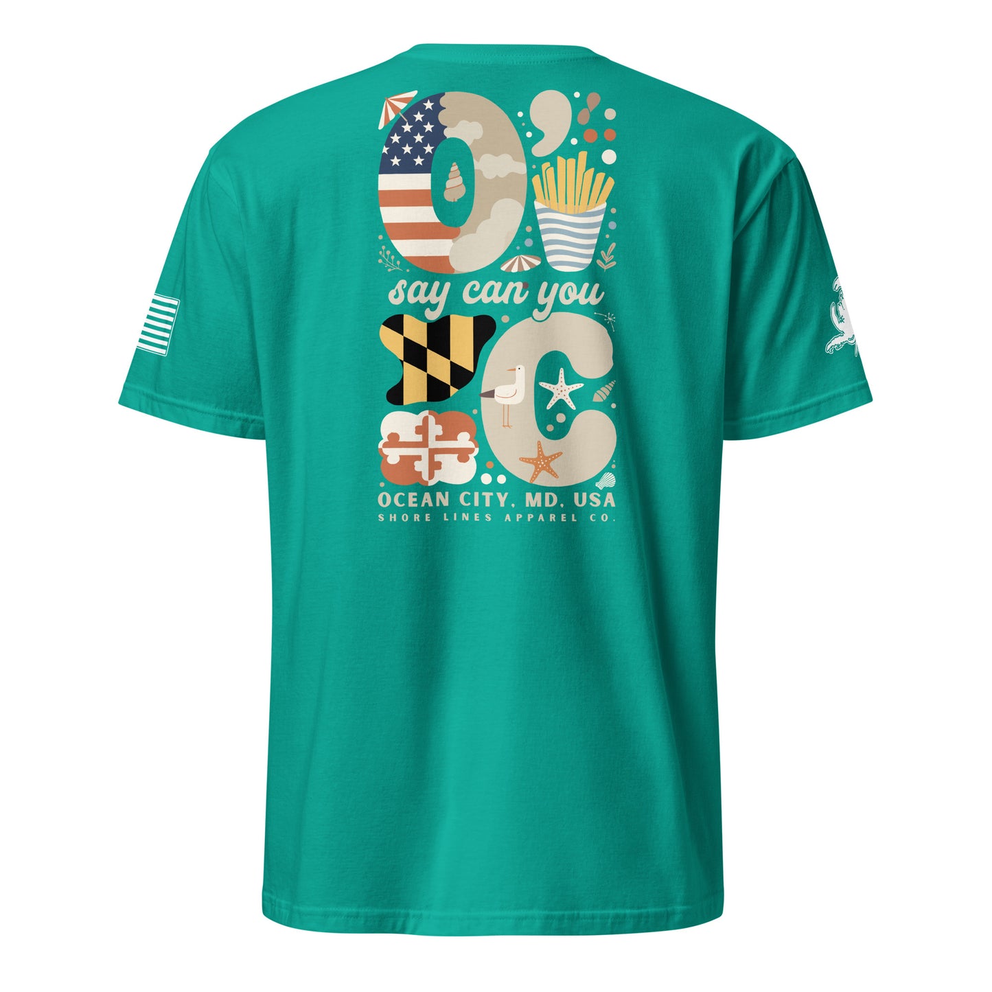 O Say Can You C | Short Sleeve P-jade-Shore Lines Apparel Co.™