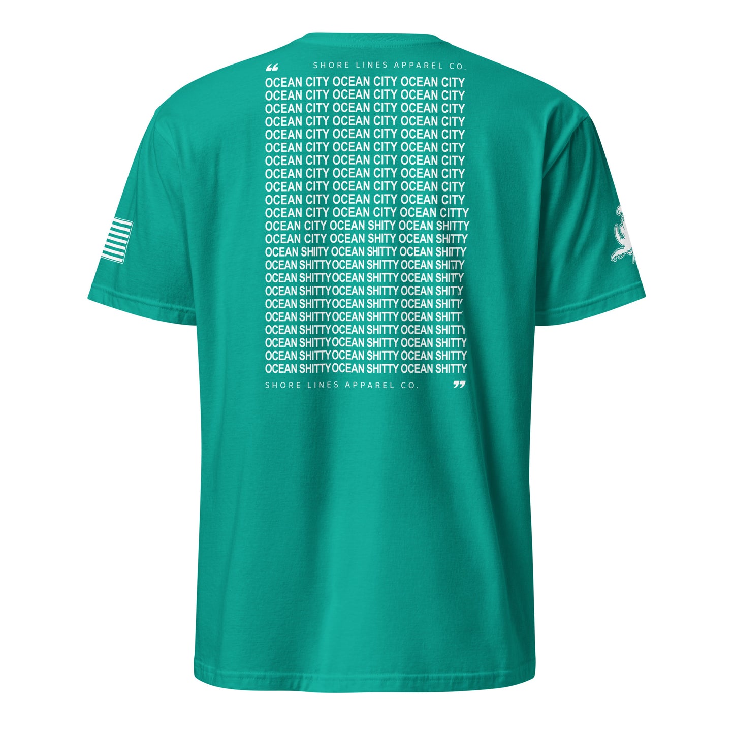 Ocean Shitty | Short Sleeve P-jade-Shore Lines Apparel Co.™