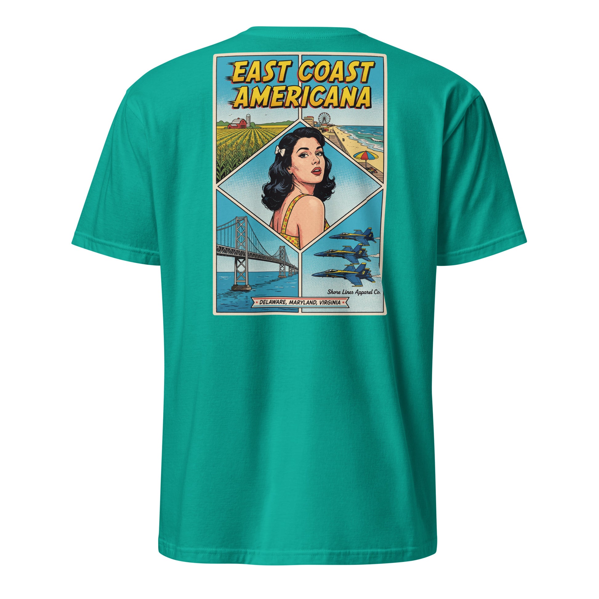 East Coast Americana | Short Sleeve-jade-Shore Lines Apparel Co.™