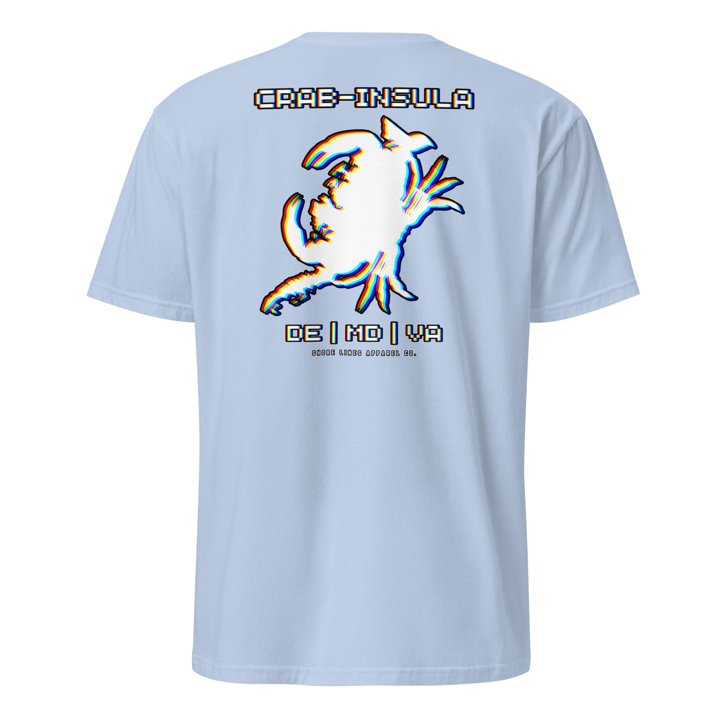 Crabinsula (Retro) | SS-lightblue-Shore Lines Apparel Co.