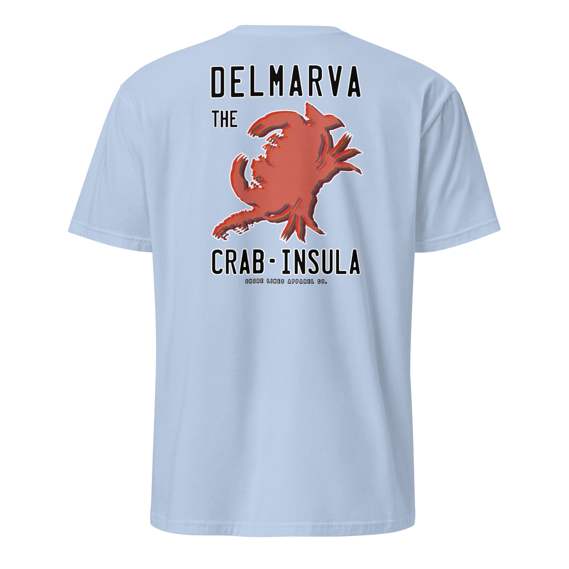 Crabinsula | SS-lightblue-Shore Lines Apparel Co.