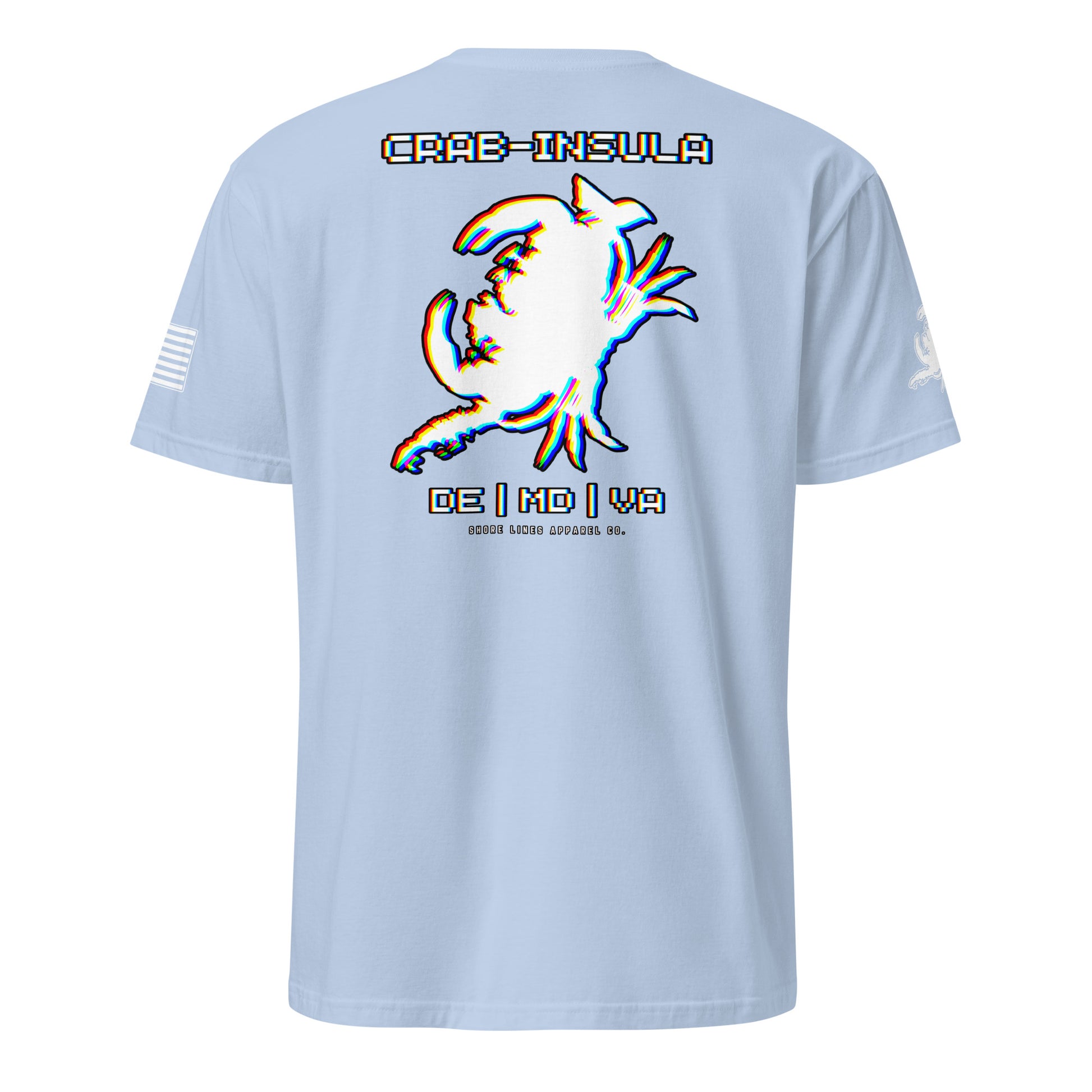 Crabinsula (Retro) | SS P-lightblue-Shore Lines Apparel Co.
