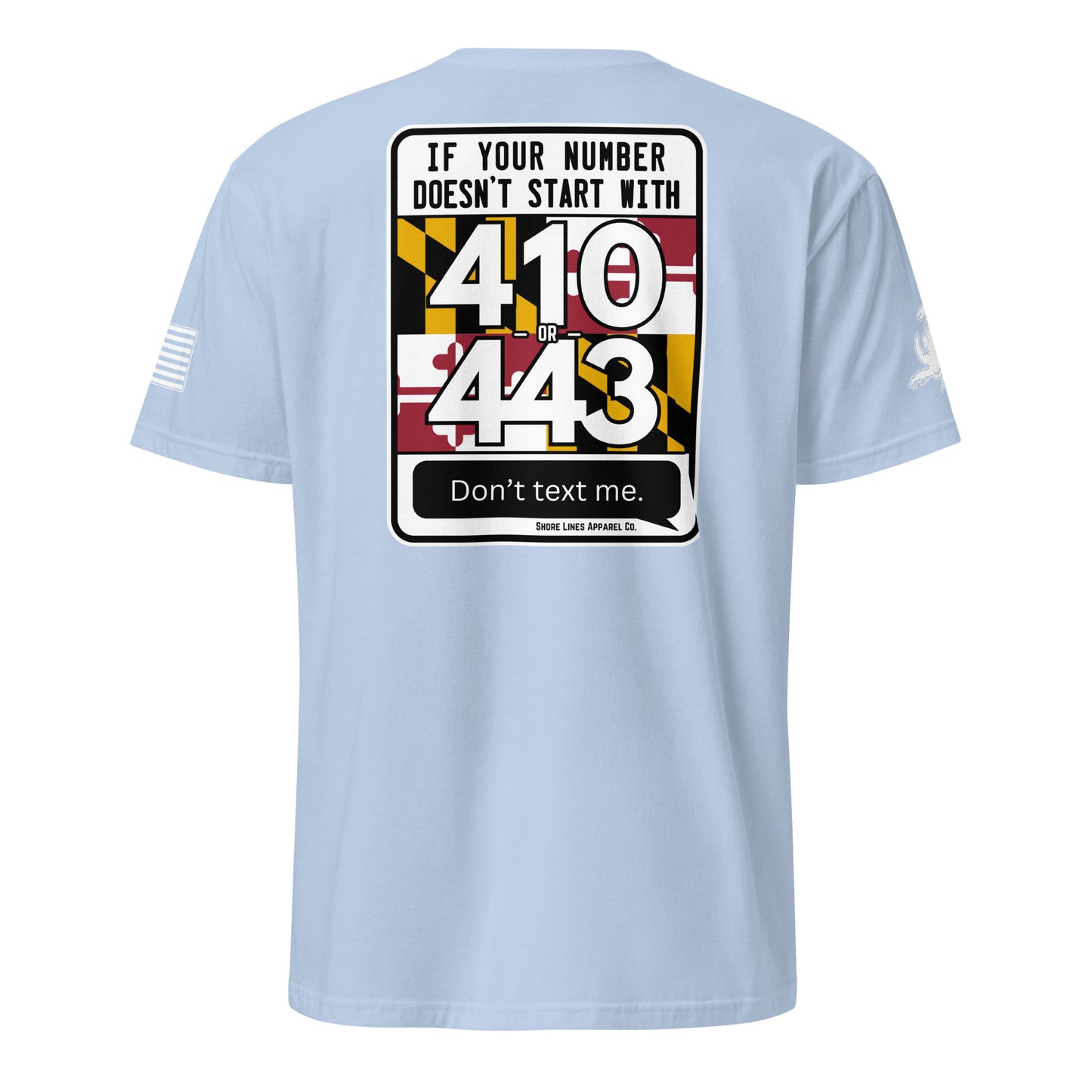410/443 Area Code | SS P-lightblue-Shore Lines Apparel Co.
