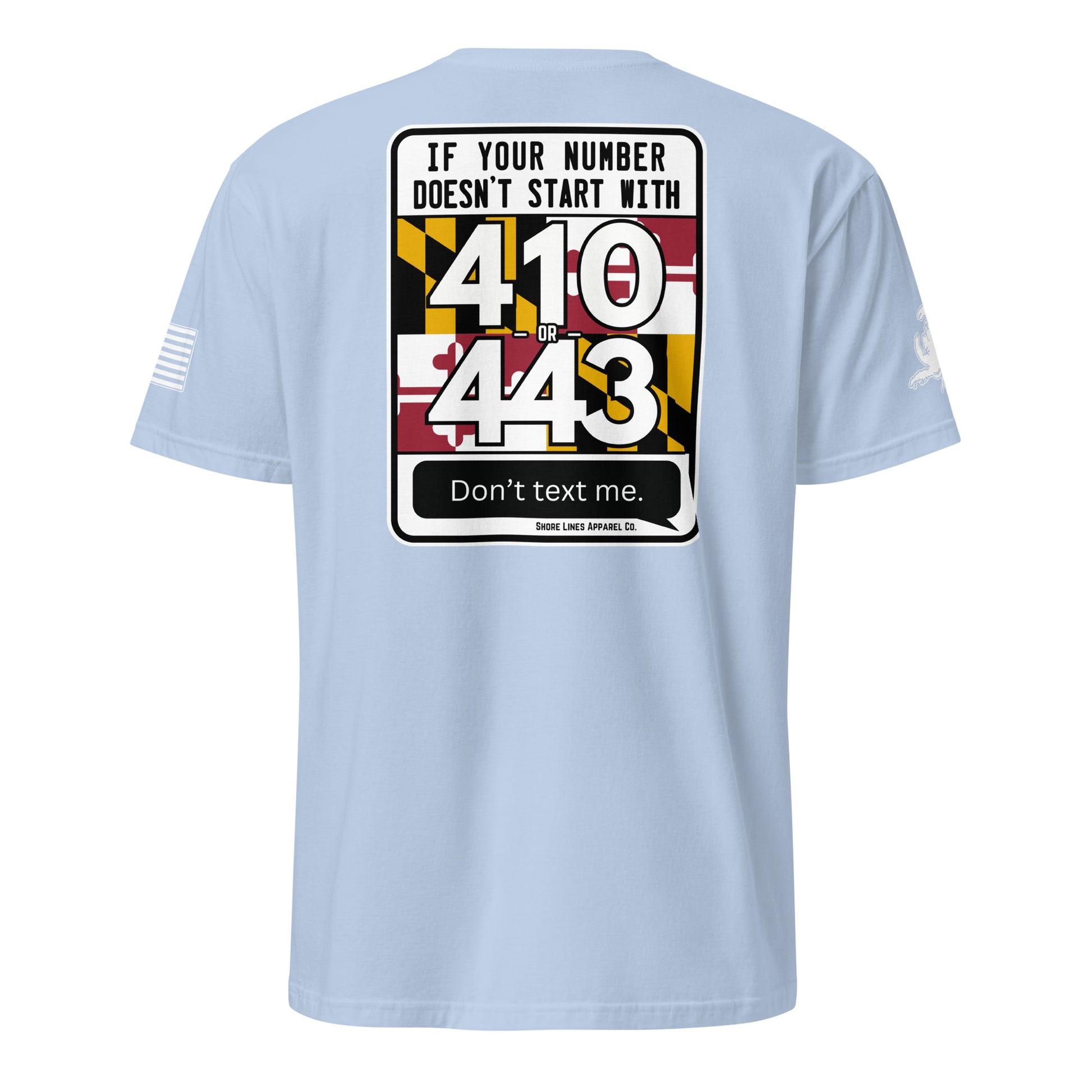 410/443 Area Code | SS P-lightblue-Shore Lines Apparel Co.