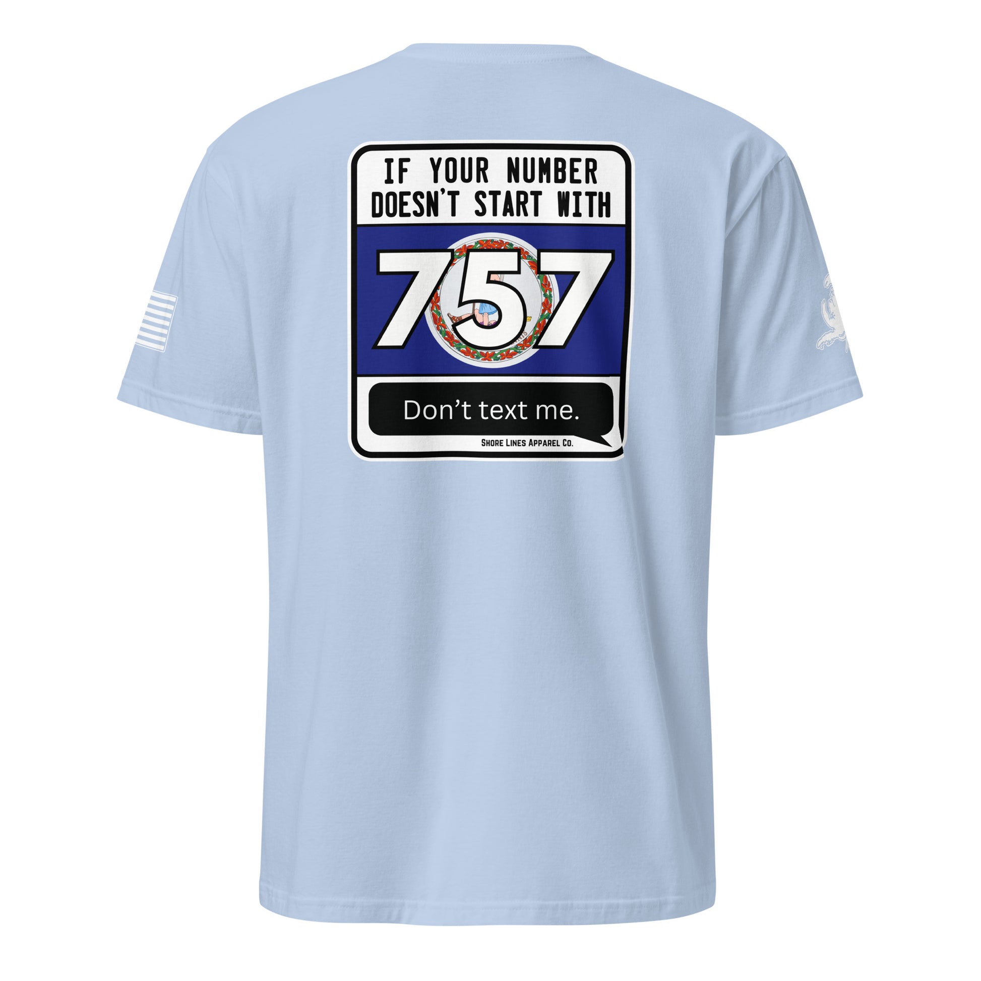 757 Area Code | SS P-lightblue-Shore Lines Apparel Co.