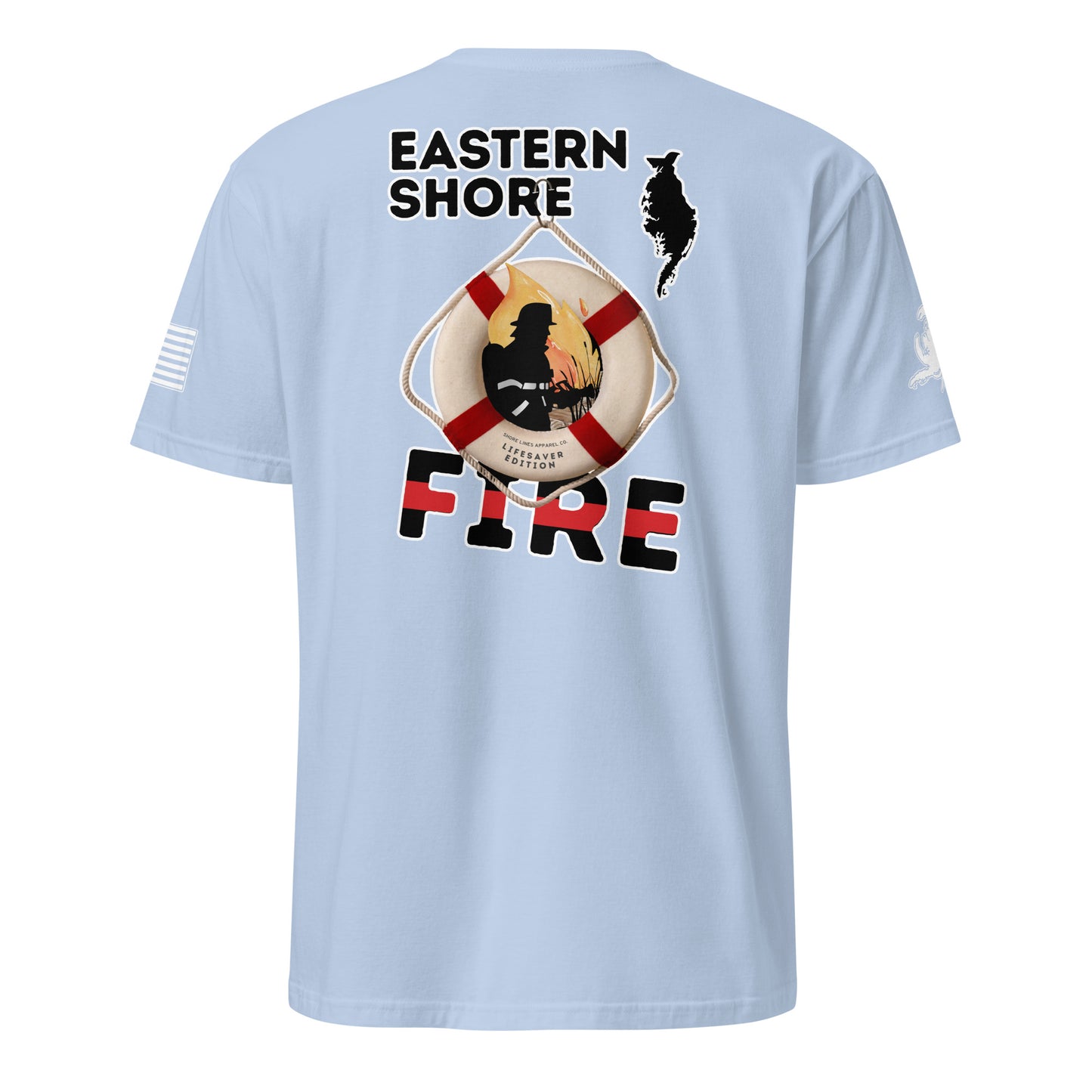 Fire | Lifesaver Edition | Core SS P-lightblue-Shore Lines Apparel Co.