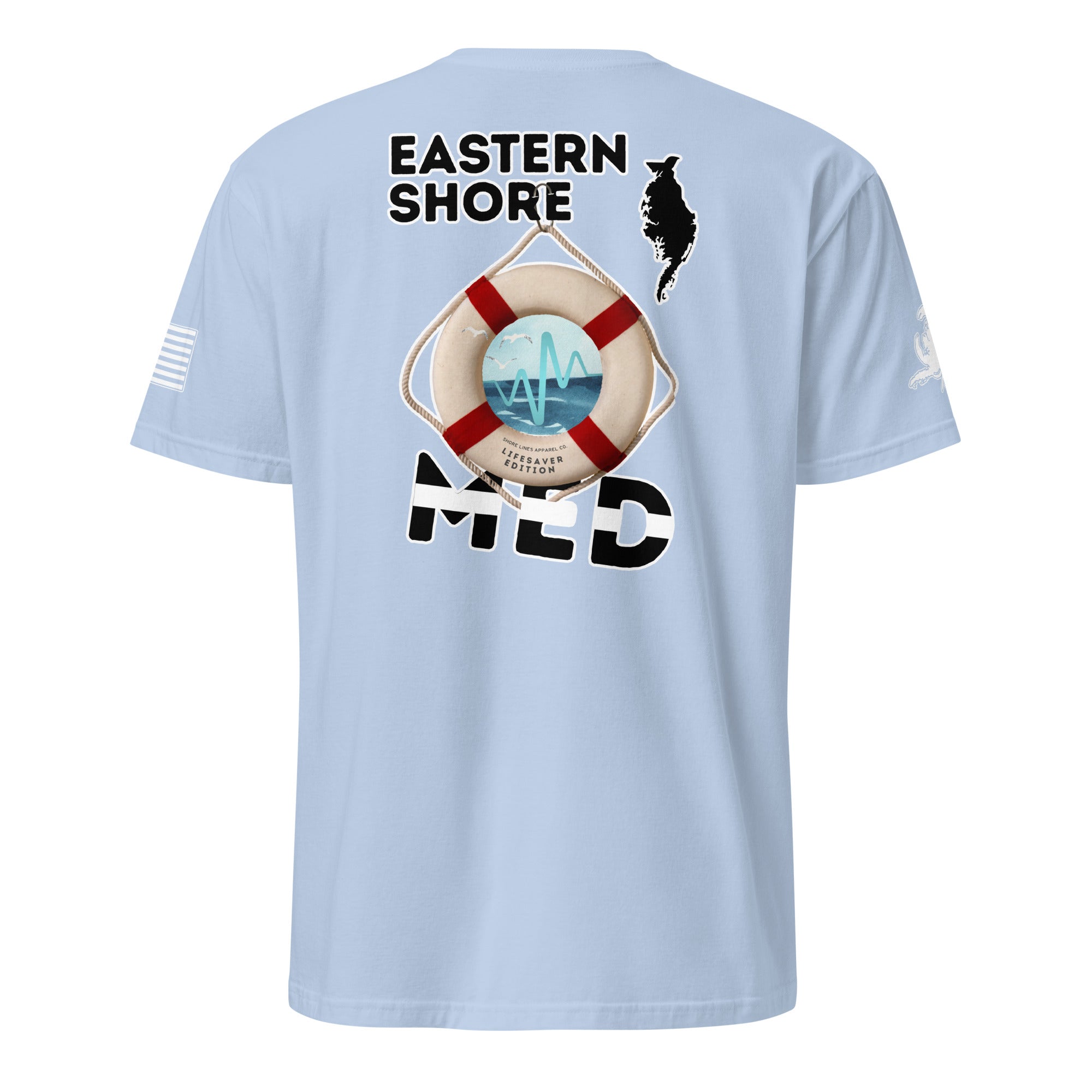 Med | Lifesaver Edition | Short Sleeve P-lightblue-Shore Lines Apparel Co.