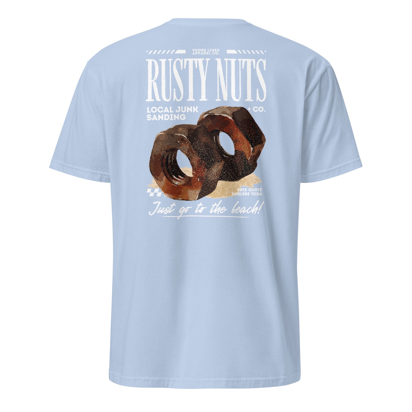 Rusty Nuts | Short Sleeve-lightblue-Shore Lines Apparel Co.™