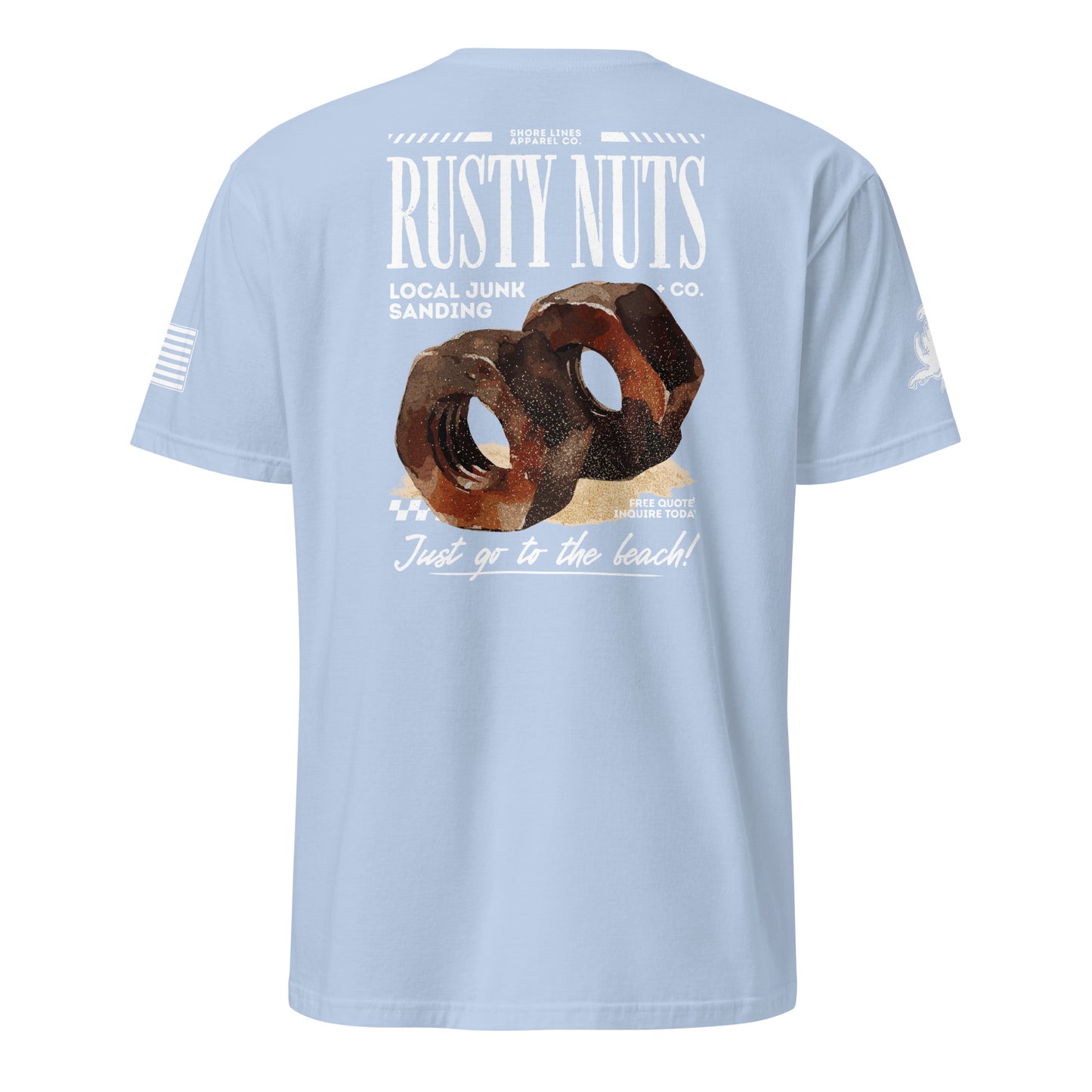 Rusty Nuts | Short Sleeve P-lightblue-Shore Lines Apparel Co.™