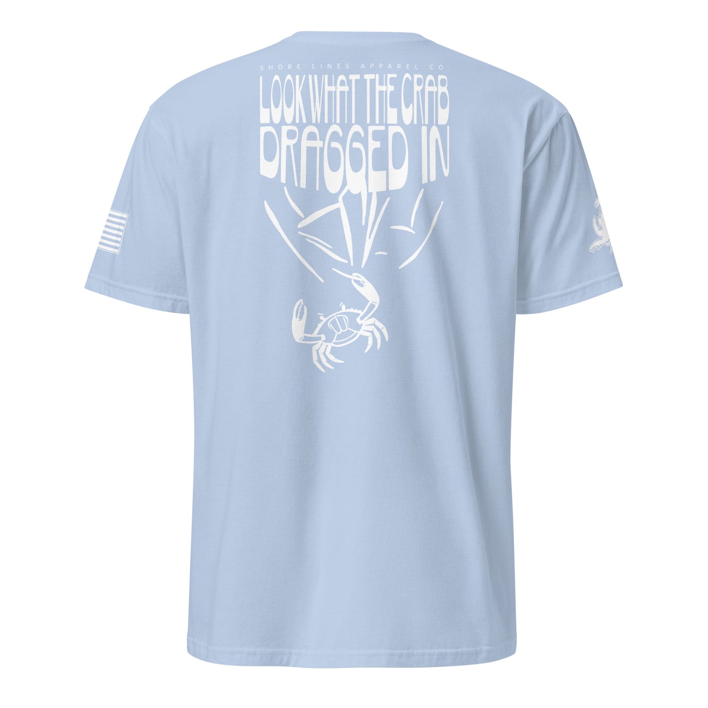 Look What the Crab Dragged In | Short Sleeve P-lightblue-Shore Lines Apparel Co.™